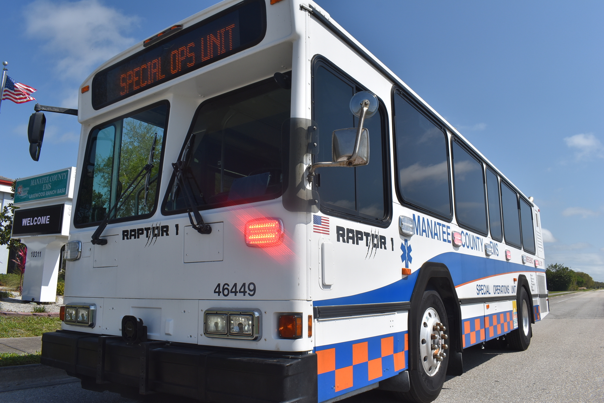 The RAPTOR 1 is a converted Manatee County Area Transit bus now used by Emergency Medical Services as an ambubus. It has logged nearly 500,000 miles between the roles, which is why the county is designing a new ambubus.