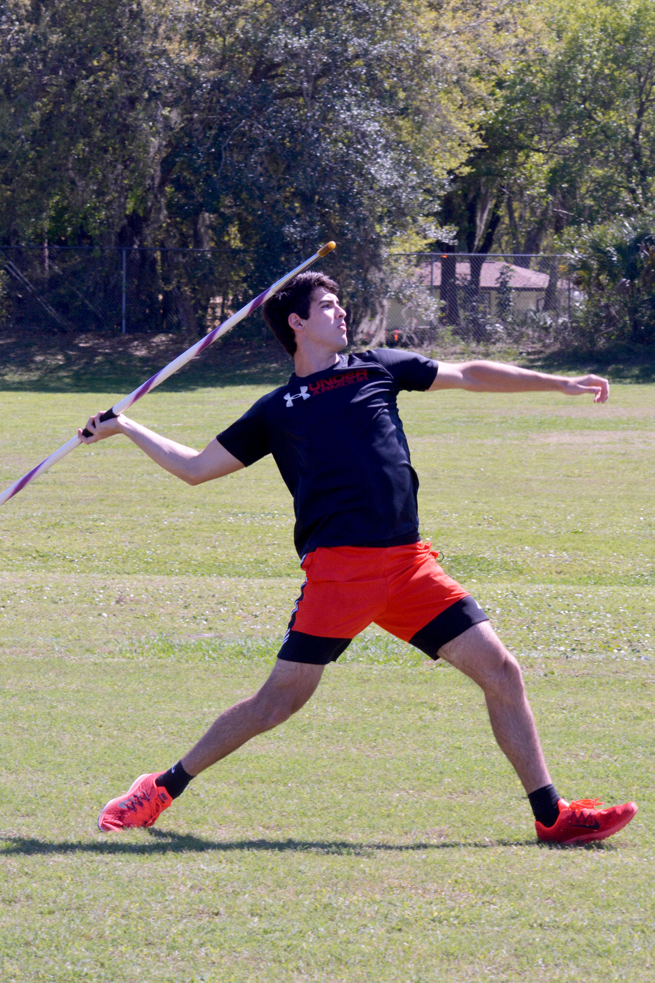 Lakewood Ranch's Blake Wood won the javelin at the 2021 Ram Invitational with a toss of 157 feet, six inches.