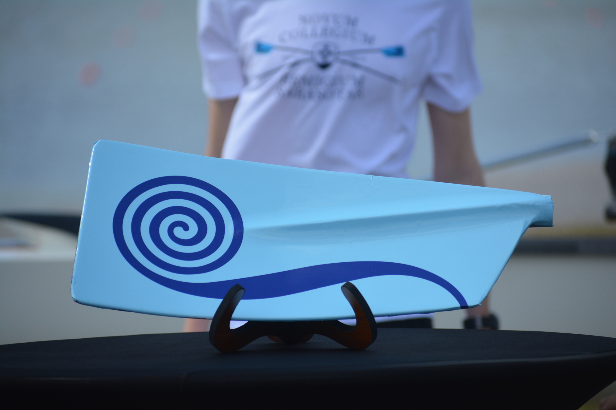 New Crew SRQ's oar design was unveiled at Nathan Benderson Park on Tuesday.