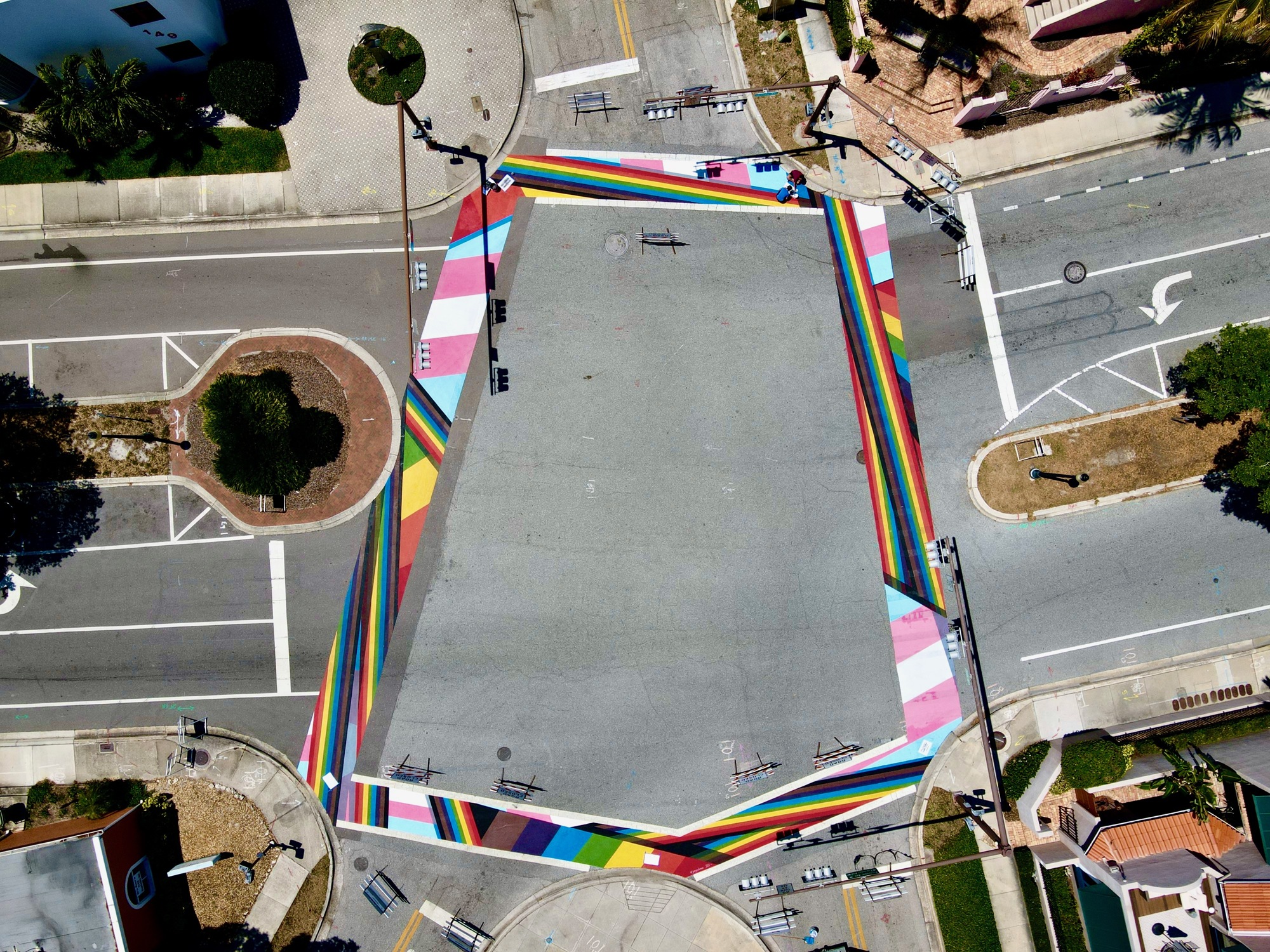 The mural connects the five-corner intersection at Cocoanut Avenue and Second Street. Courtesy photo.