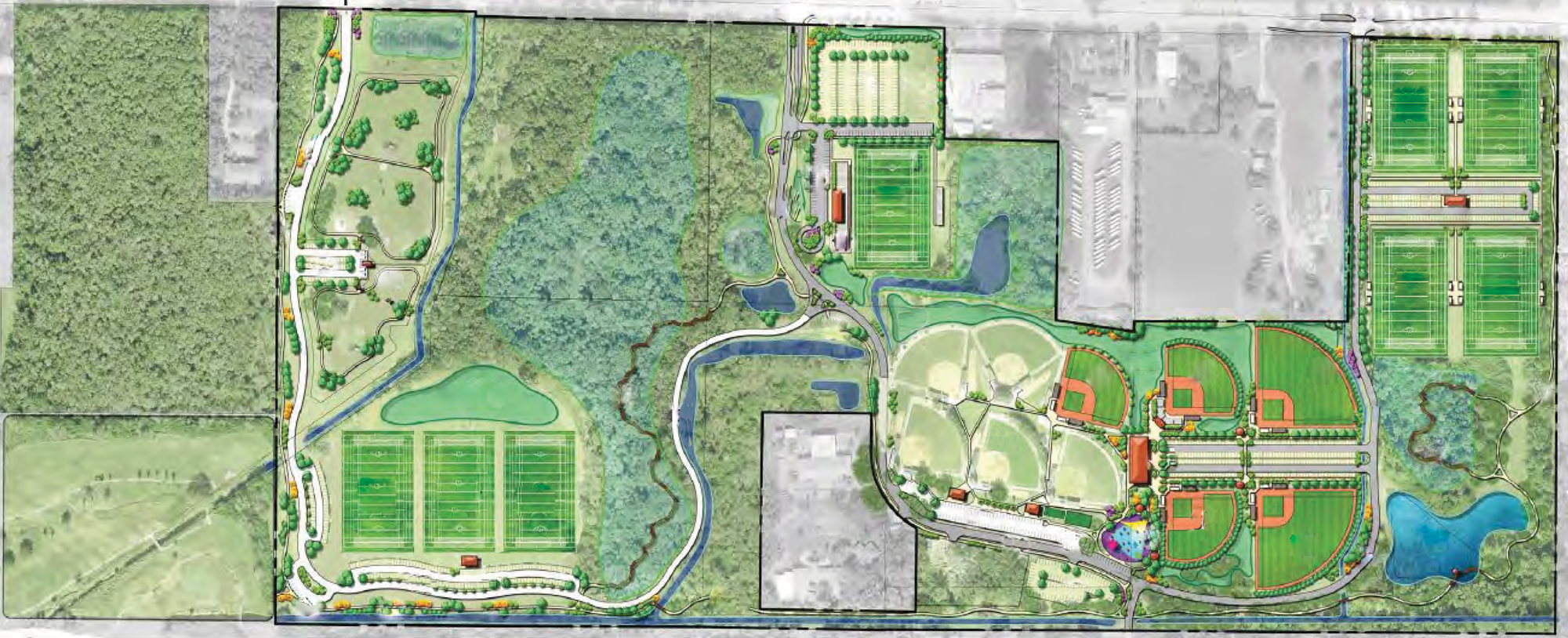 Proposed changes to 17th Street Park would include additional acreage and a remake of baseball, softball, soccer and football fields.