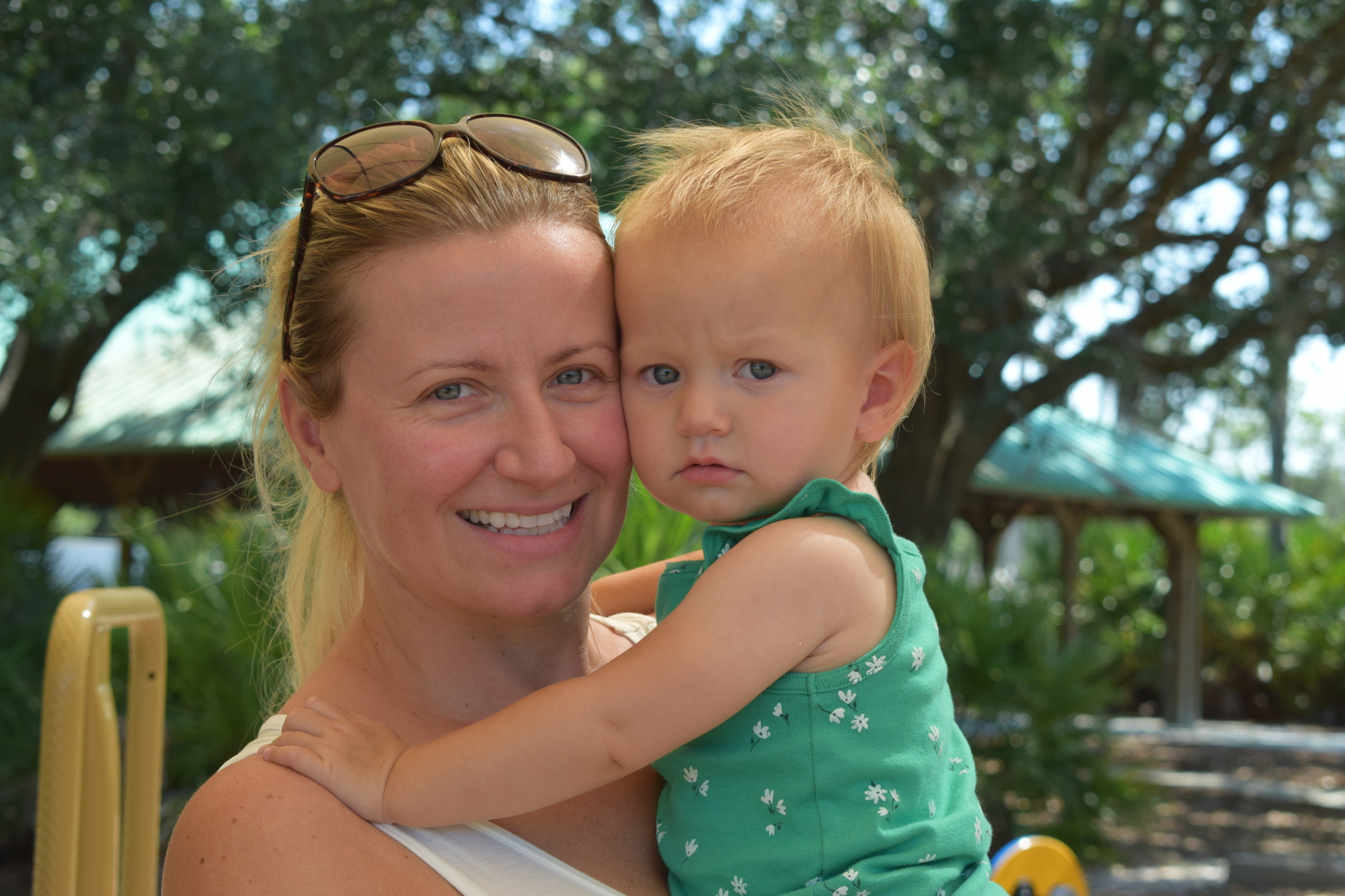 Lakewood Ranch's Margaret Salza says although the pandemic has been hard because family couldn't visit, she's enjoyed spending time with her 20-month-old daughter Savana Salza.