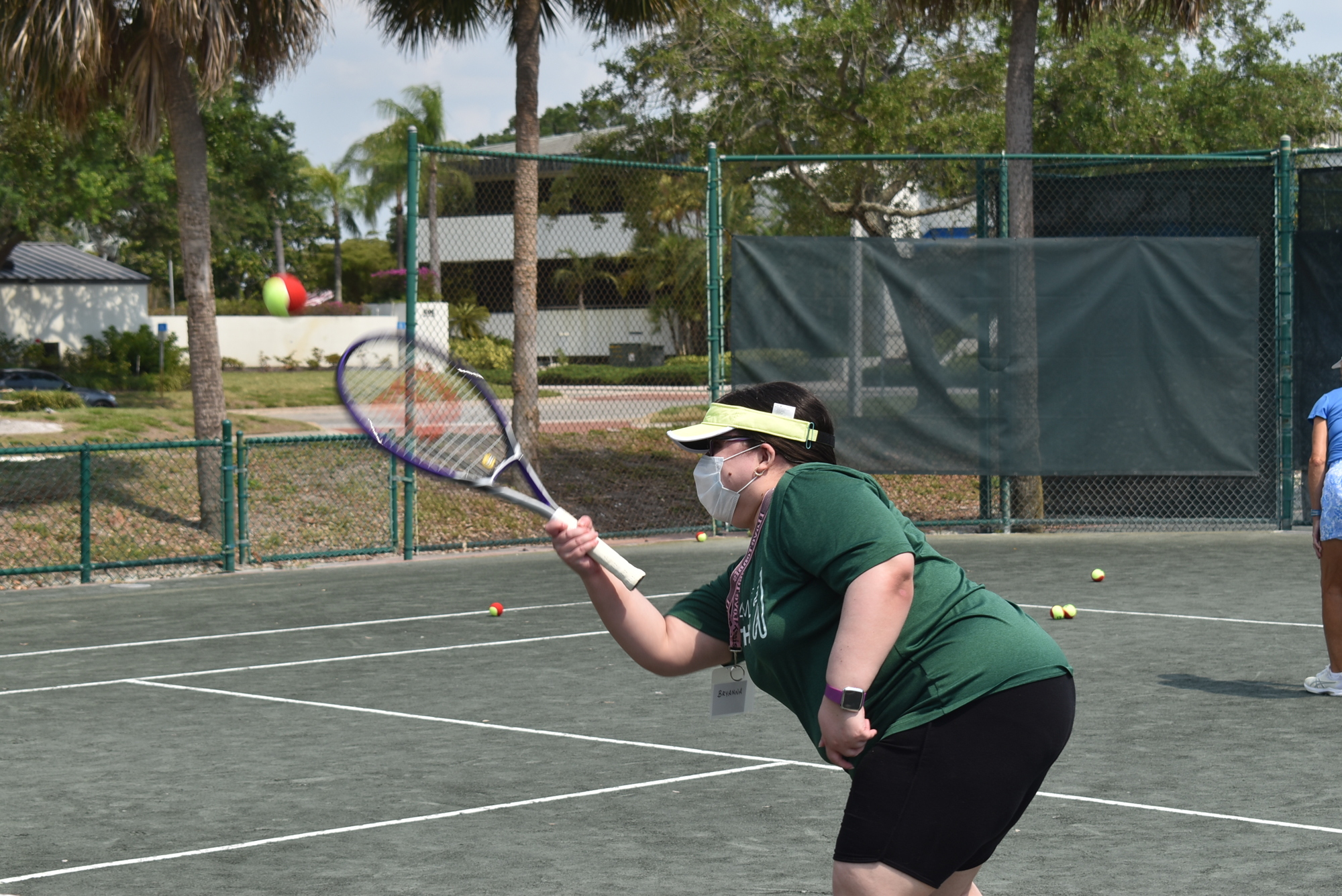 Bryanna Schmidt swings for a ball.