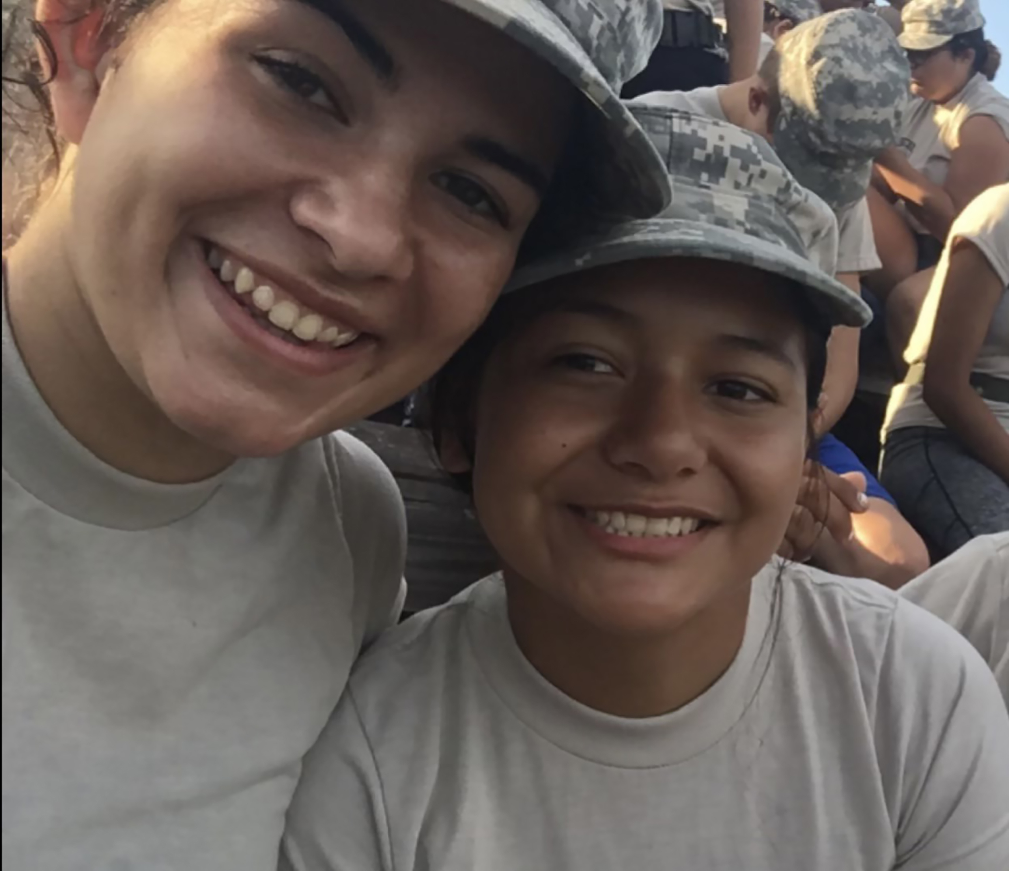 Lakewood Ranch High School's Adina Mayo and Jennifer Campos attend a camp for JROTC in 2019. Besides JROTC, Campos also participated in National Honor Society, HOSA and flag football. Courtesy photo.