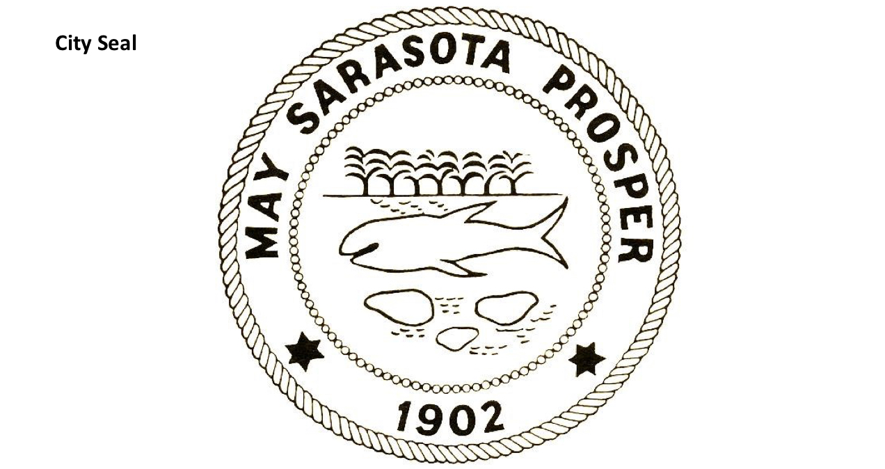 The city seal dates to 1902, and the logo was adopted in 1988. Image via city of Sarasota.