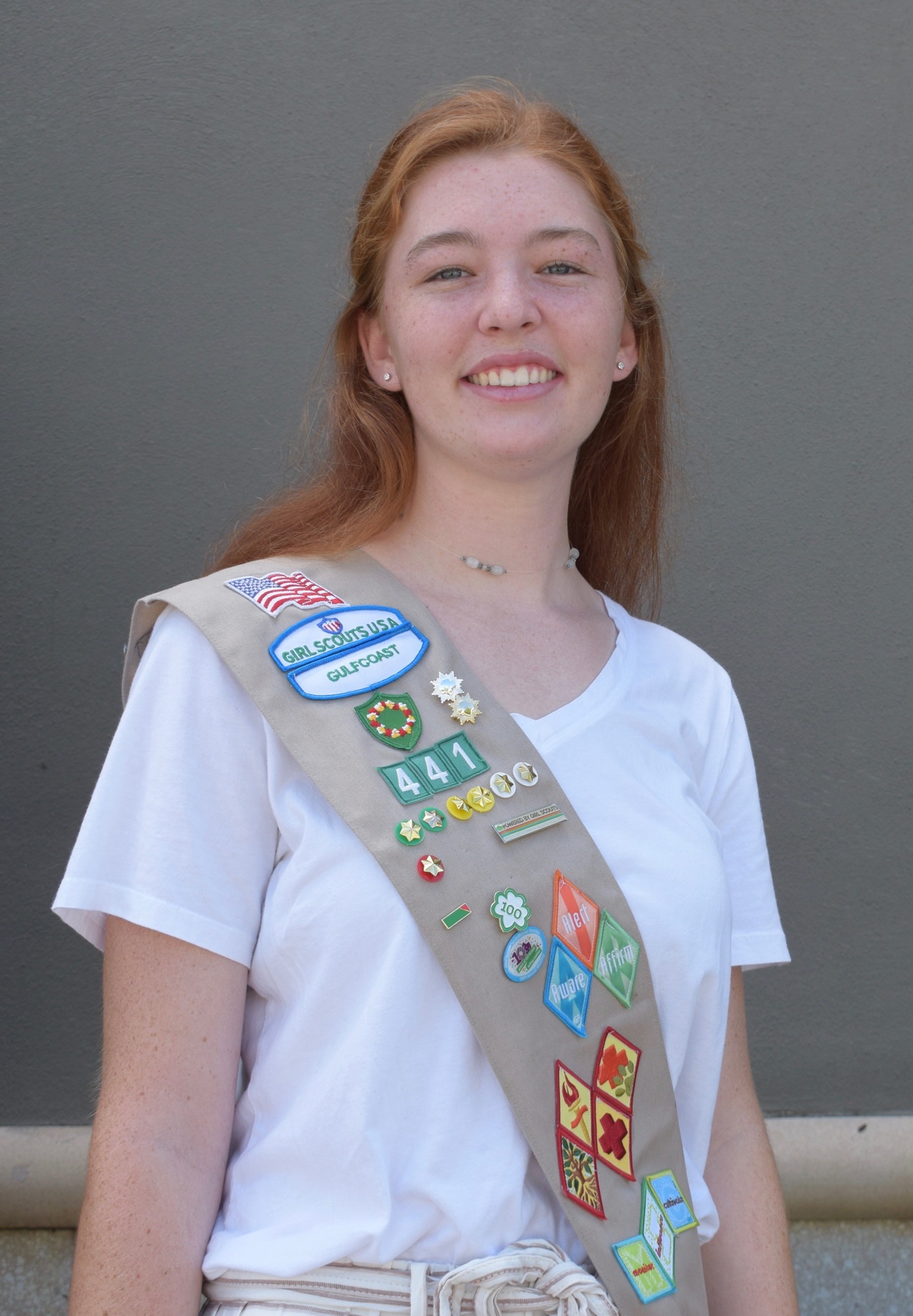 Olivia Townsend earns her Girl Scout Gold Award by creating a Guide to Adulting website. Photo by Liz Ramos.