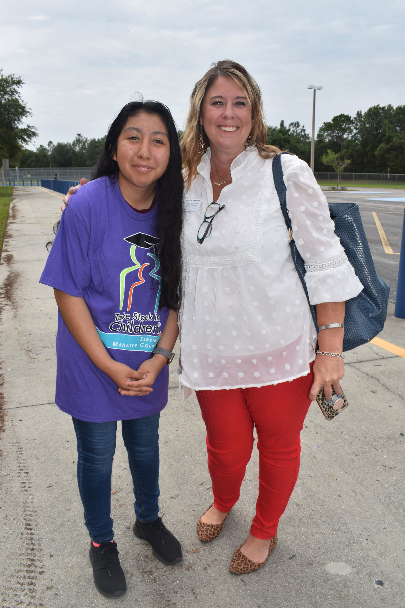 Ailani Maximo, a rising eighth grader at R. Dan Nolan Middle School, and Ann Colonna, the community liaison for Take Stock in Children Manatee, look forward to working with each other to prepare Maximo for college.