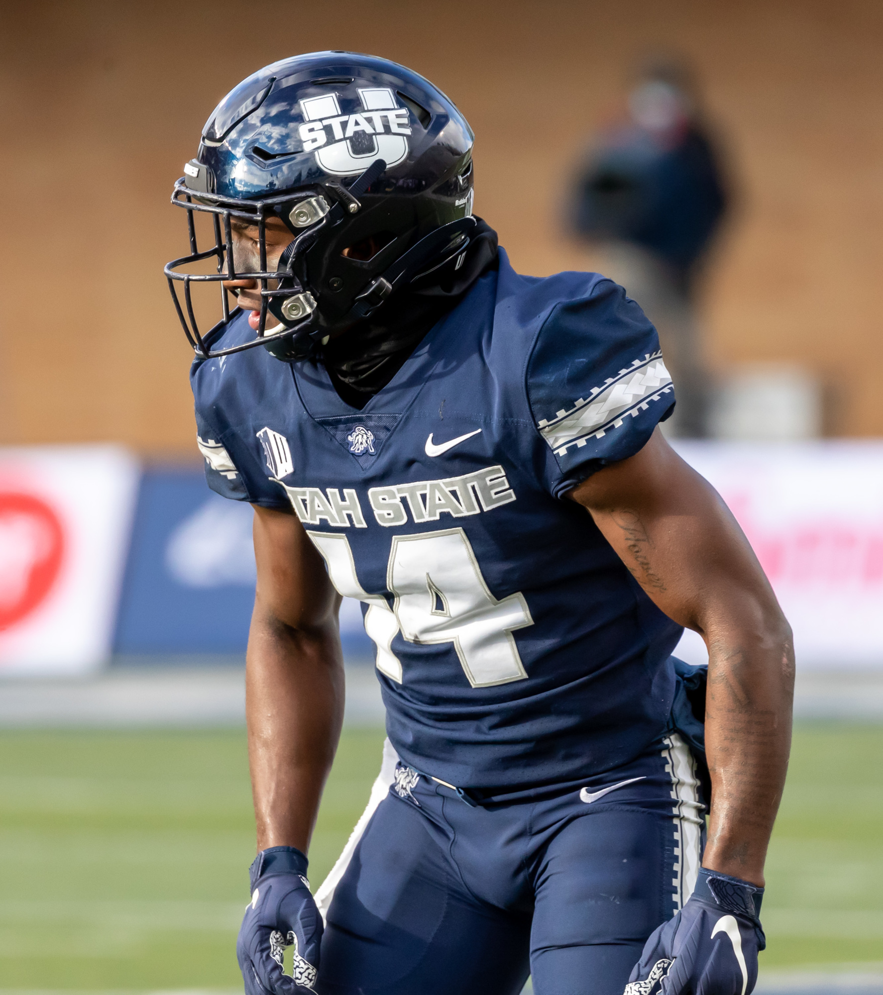Former Rams DB Zahodri Jackson made four starts and had 20 tackles, two pass breakups and a quarterback hurry as a junior at Utah State. Photo courtesy USU Athletics.