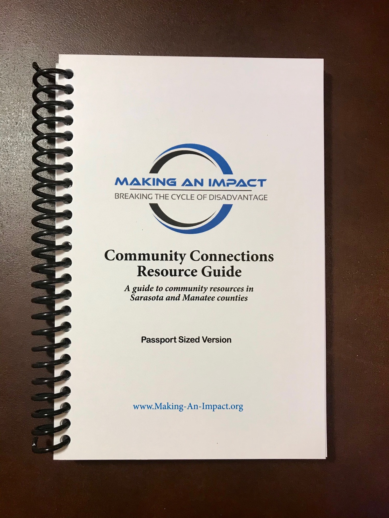 Making An Impact has distributed more than 1,000 guides to different organizations in Manatee and Sarasota counties. Photo courtesy of Making An Impact.