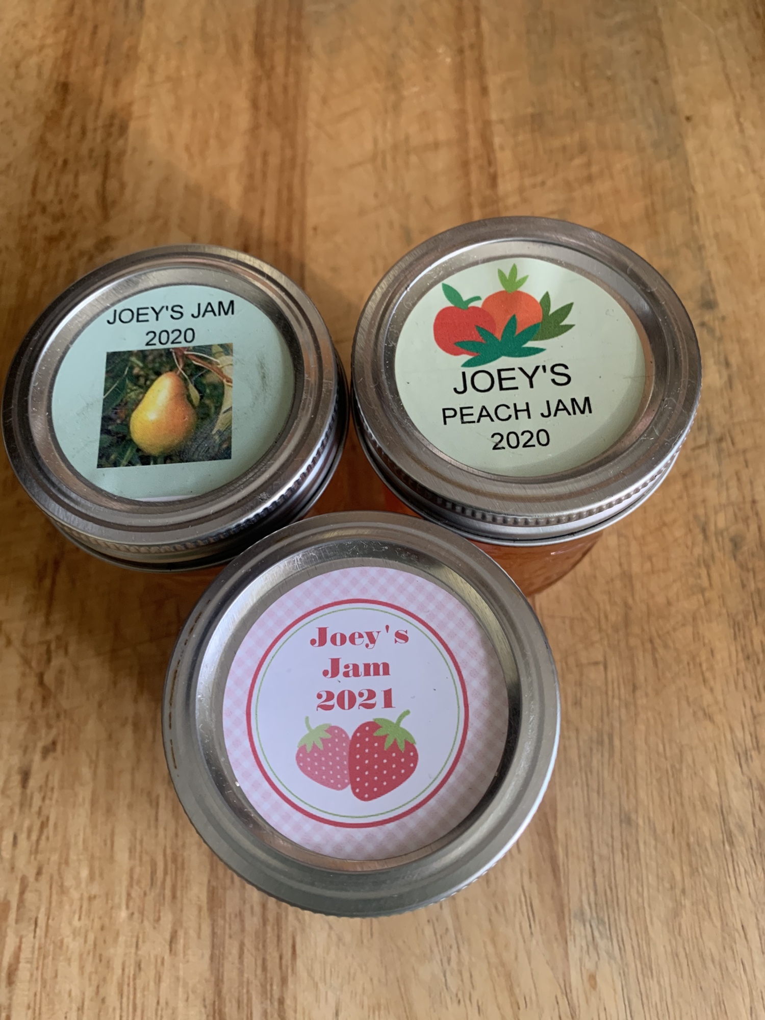 Joe Bertucci's pear, peach and strawberry jam. Courtesy photo.