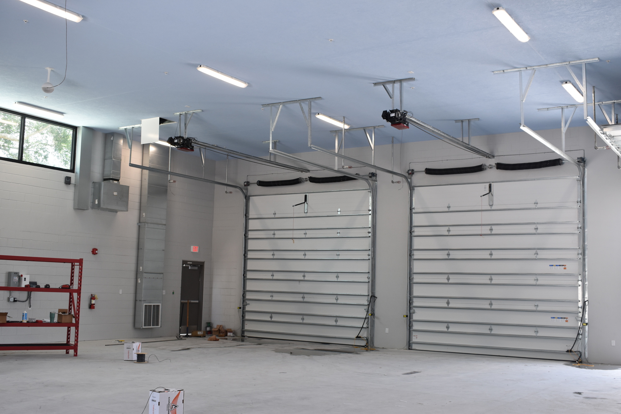 The town received its garage doors for Fire Station 92 in July.