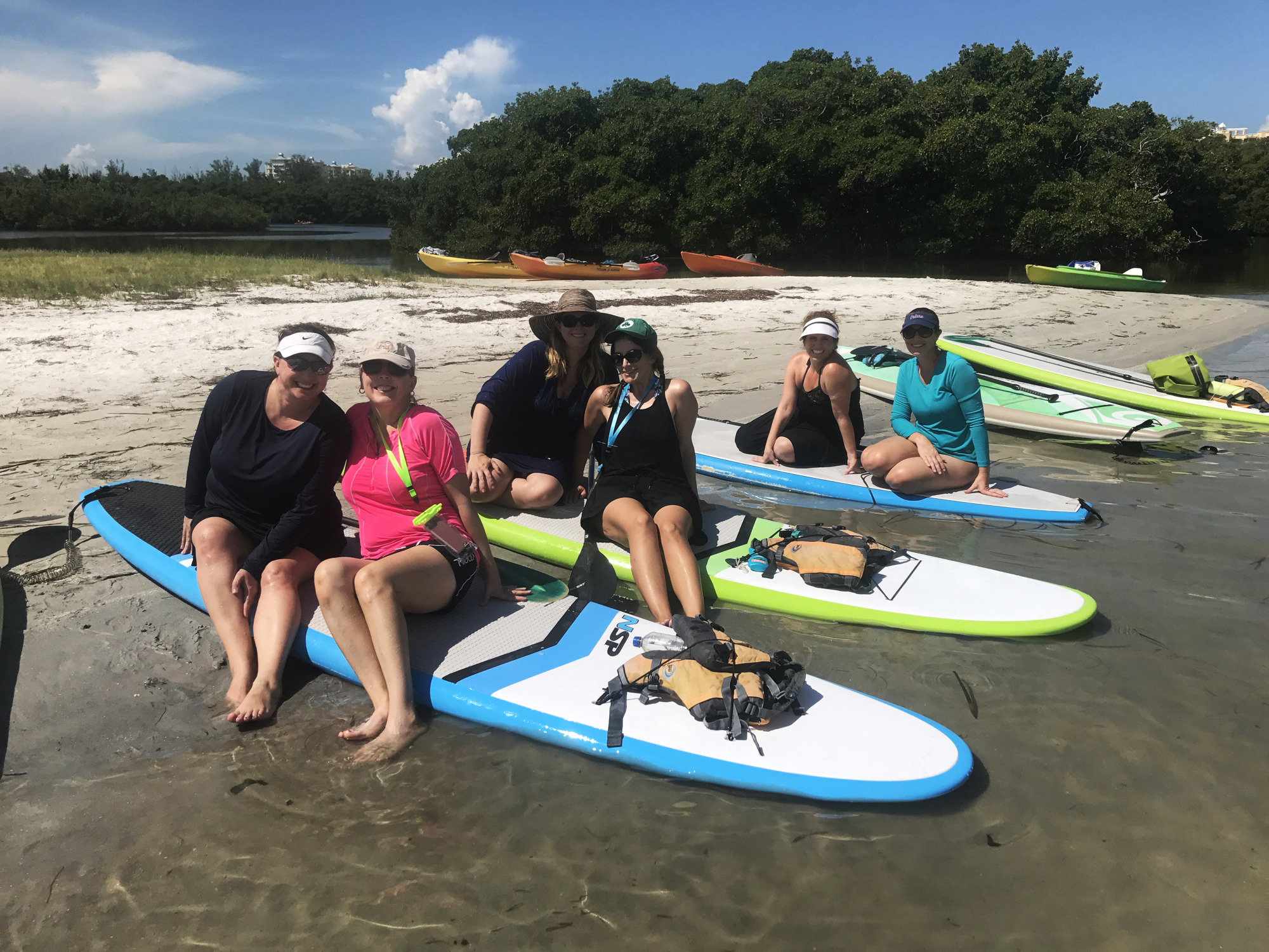 Lakewood Ranch's Crystal Rothhaar goes paddleboarding with a group of moms every year to celebrate the first day of school after dropping their kids off at school. Courtesy photo.