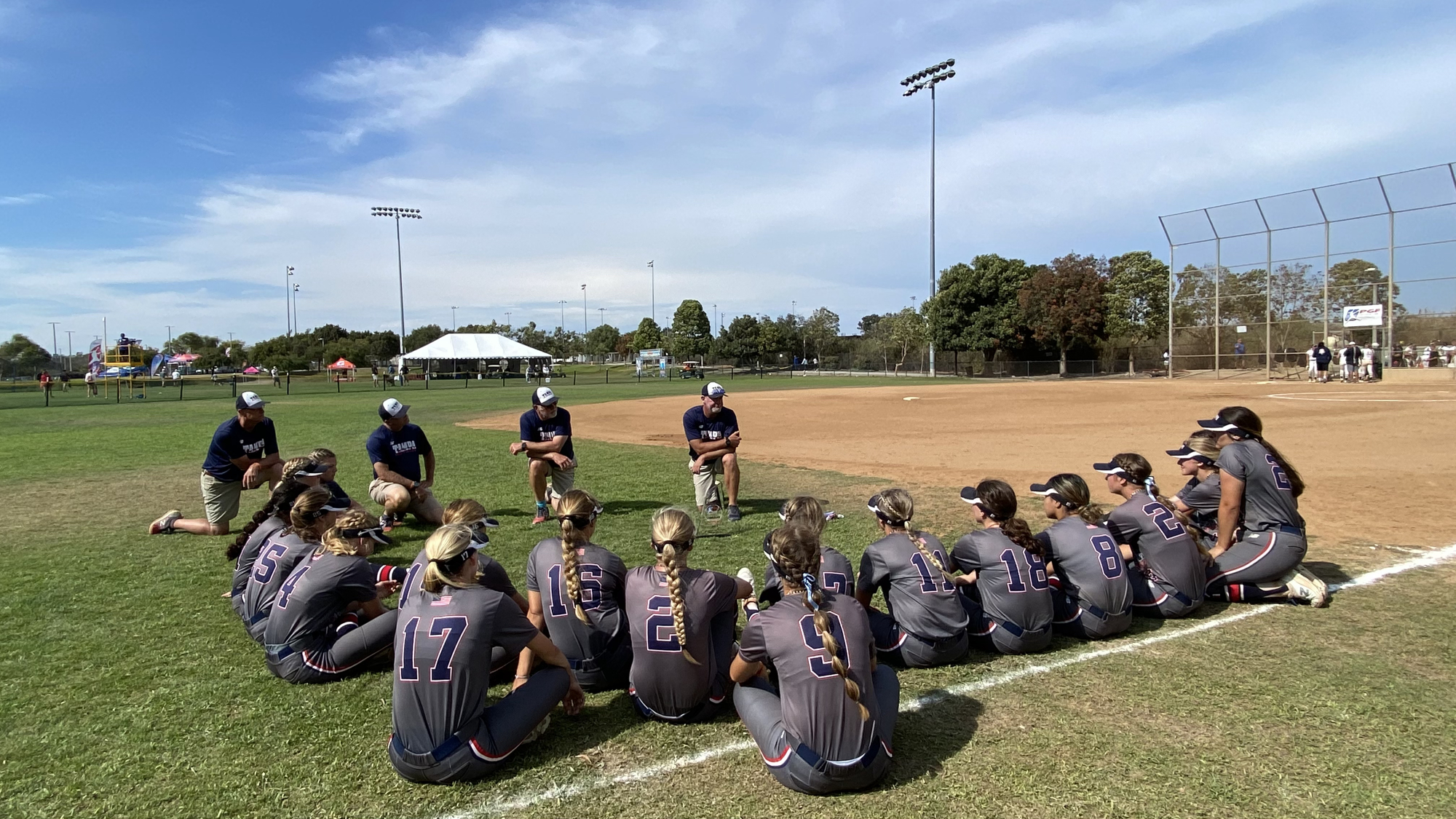T.J. Goelz and his Tampa Mustangs-TJ club softball team used local players to earn a third-place finish at the PGF National Championships in Huntington Beach, California. Courtesy photo.