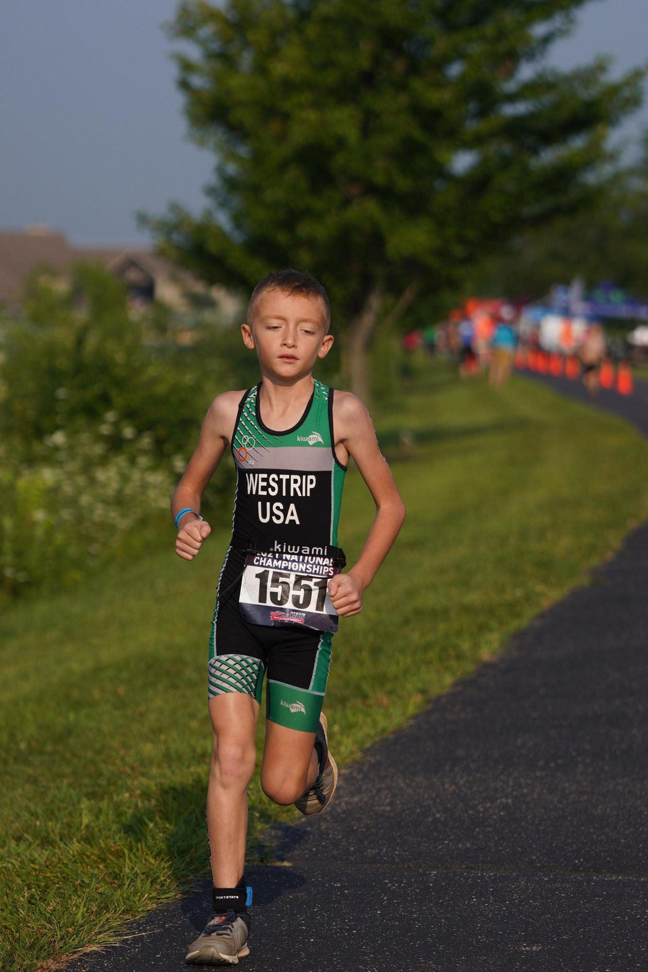 Aaron Westrip won the Youth and Junior National Championship in triathlon at Voice of America MetroPark in the West Chester Township of Ohio.    Courtesy photo