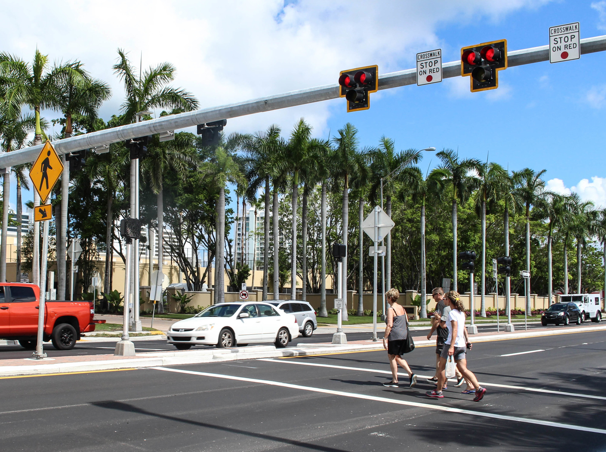Pedestrian hybrid beacons are formerly known as the high-intensity activated crosswalks: A traffic control device that requires motorists to stop when the light is red. PHBs are utilized along U.S. 41 near First Street in Sarasota.