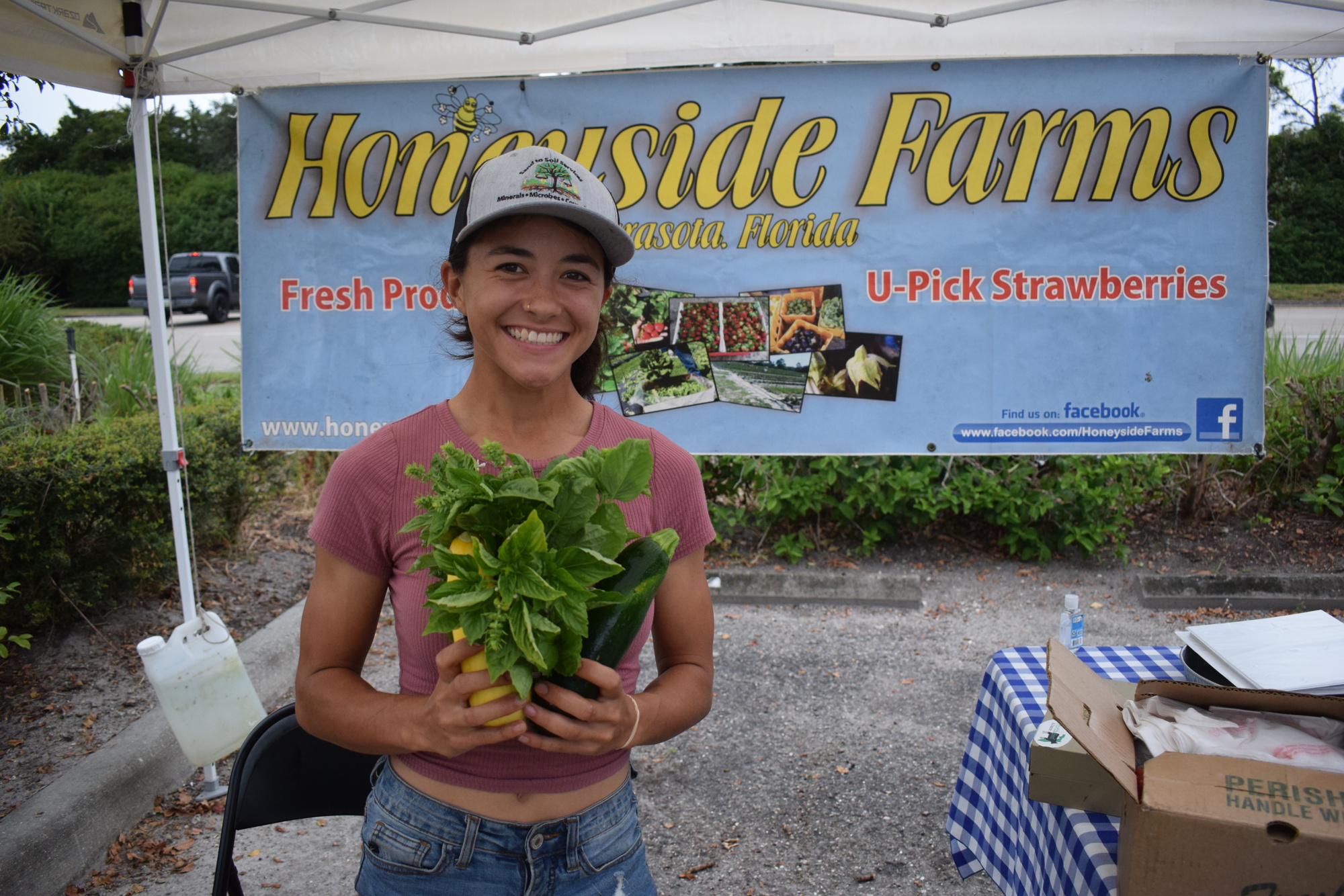 Ida VanDamme, the farm manager of Honeyside Farms of Parrish, will be offering organic produce.