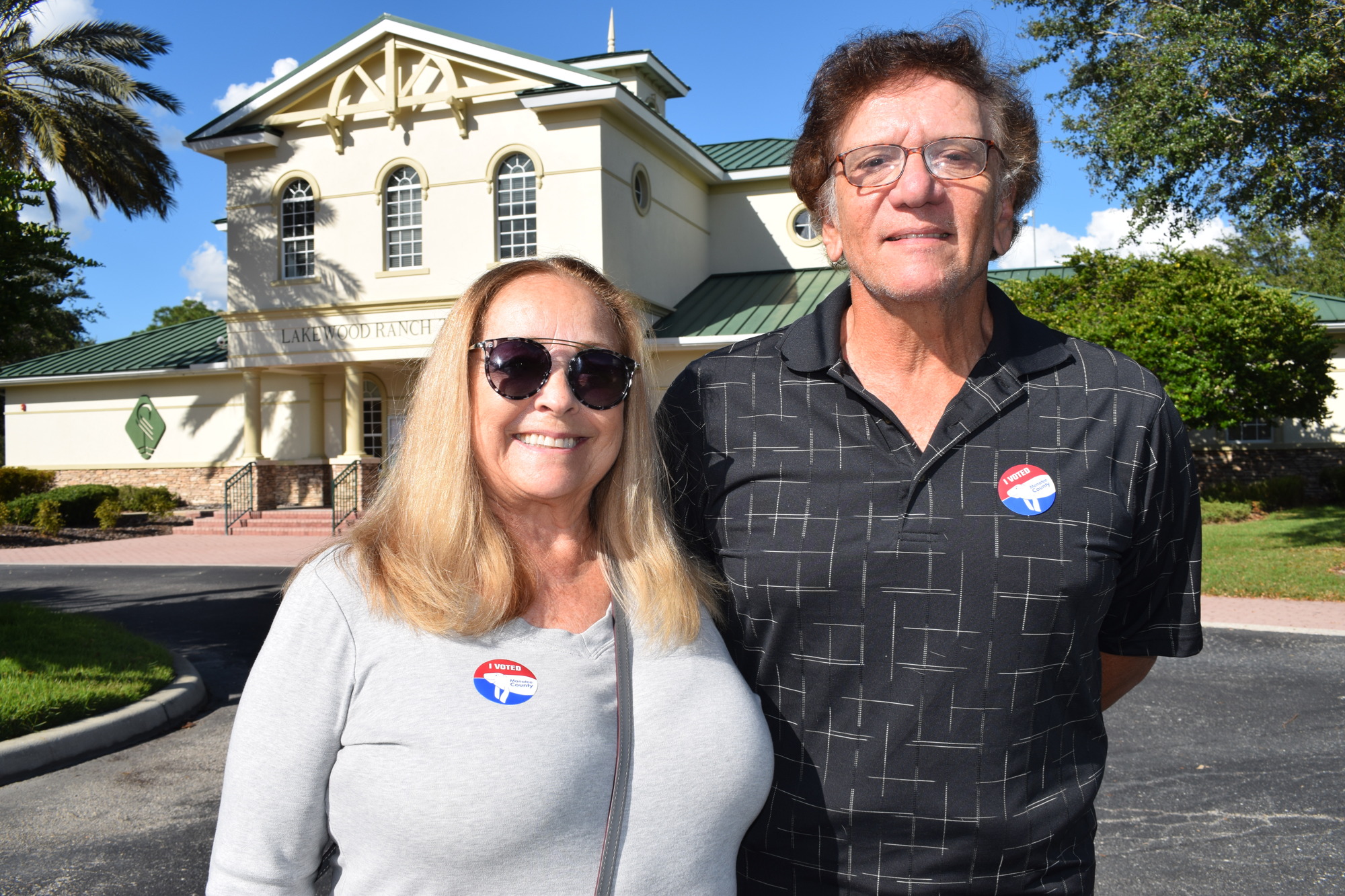 River Club's Cecelia Inwentarz and her husband, Sy Inwentarz, vote in favor of the School District of Manatee County's 1-mill property tax referendum to help keep teacher salaries competitive with surrounding school districts.