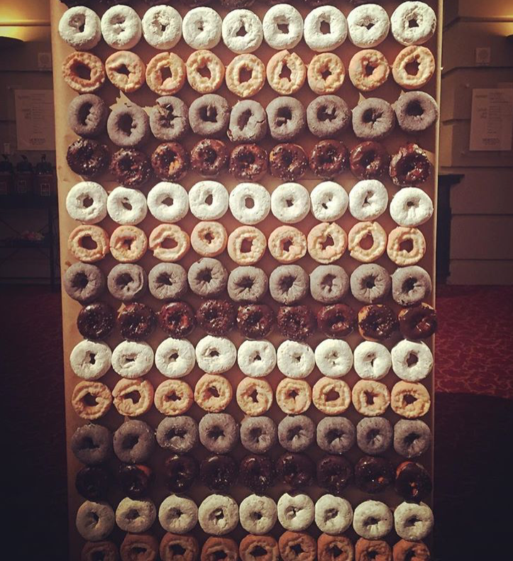 Laura Stuart Wood posts this fantastic donut wall — a decor piece for Asolo's 'Ah Wilderness! Opening Night.