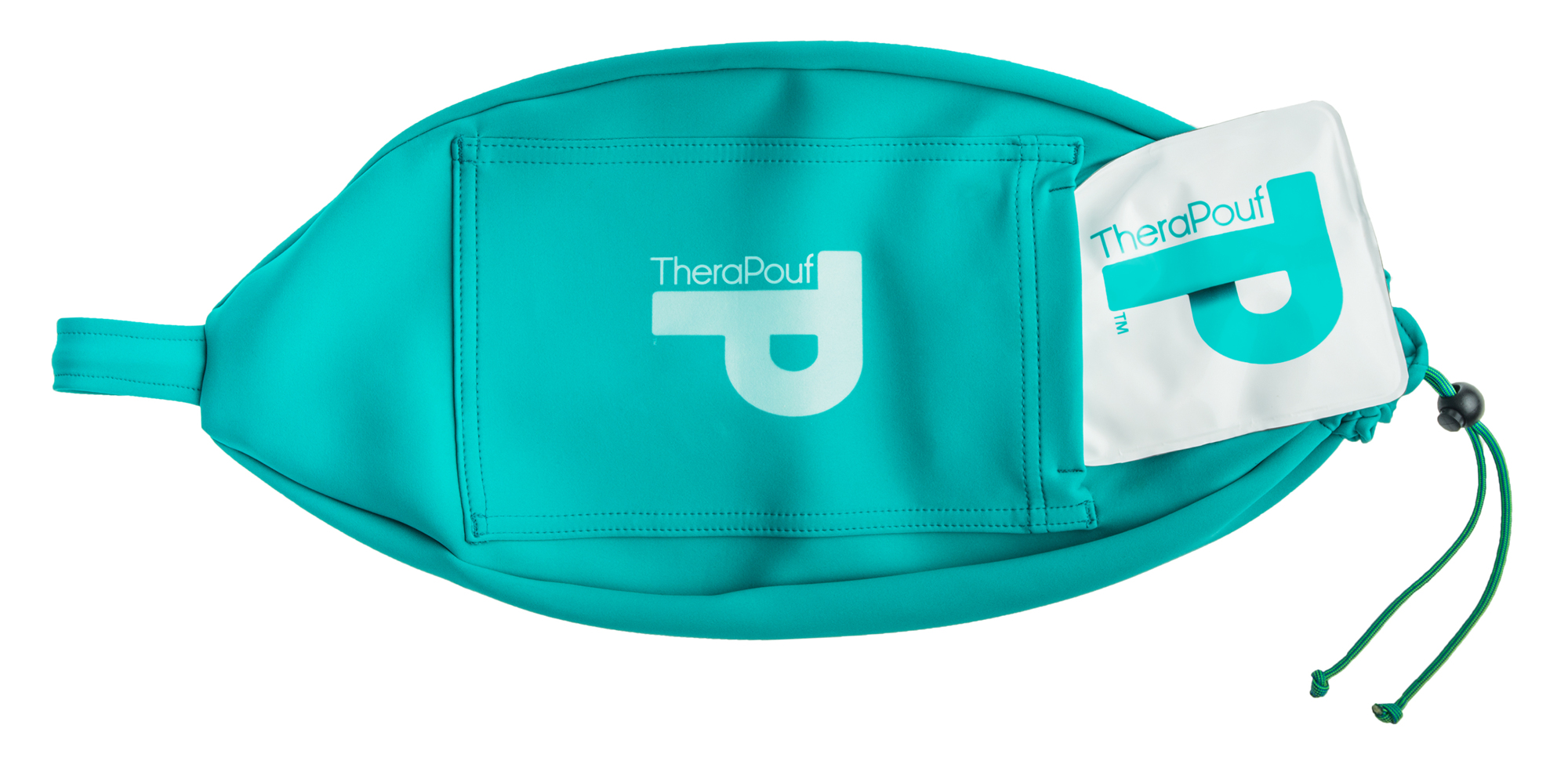The original TheraPouf model includes a neoprene pouch, an inflatable inside and a cold-heat pack that fits into a pocket. Courtesy TheraPouf