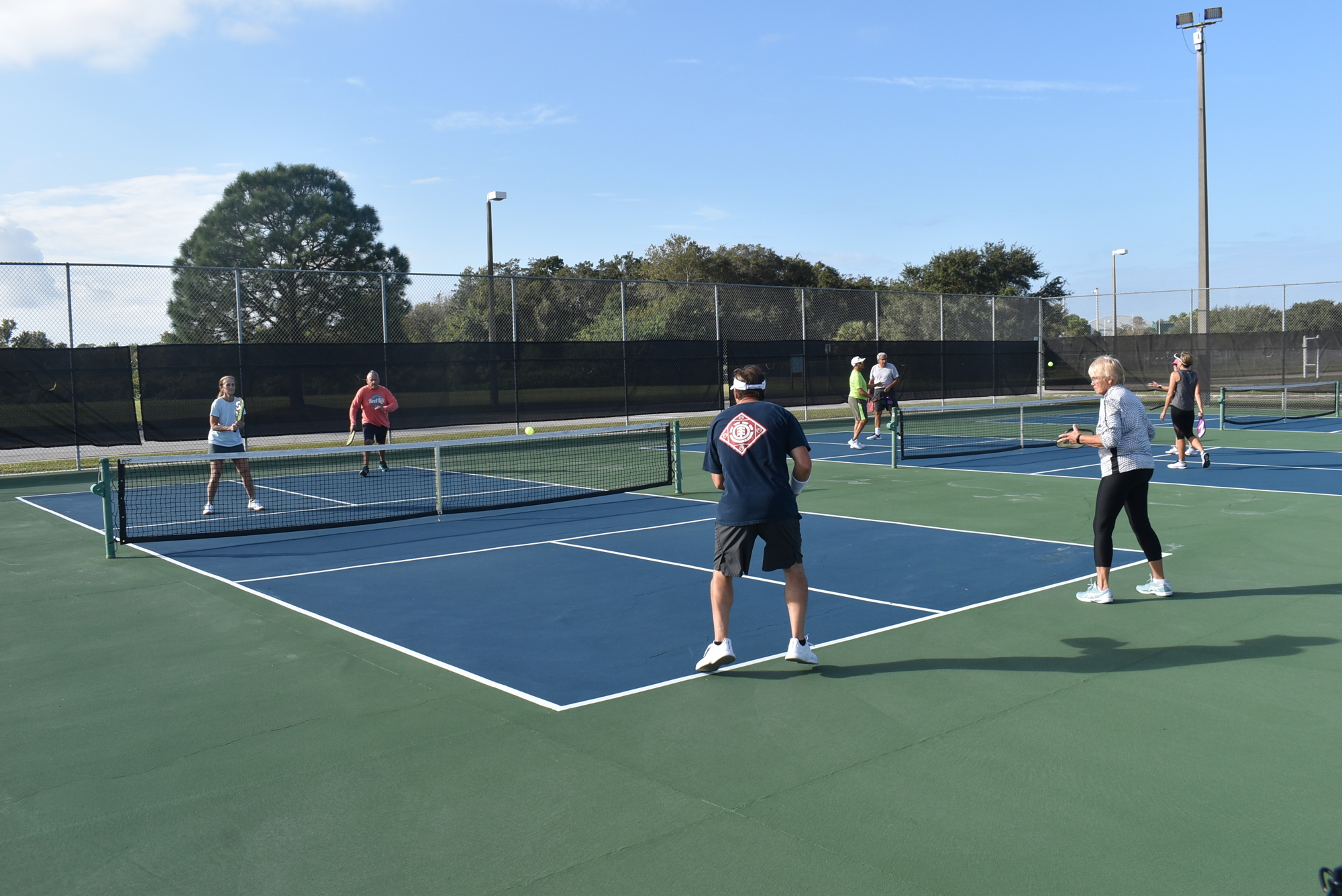 Dozens of pickleball players take to the courts in Lakewood Ranch Park on Nov. 11. Manatee County's Parks Master Plan shows that many more courts are needed around the county.