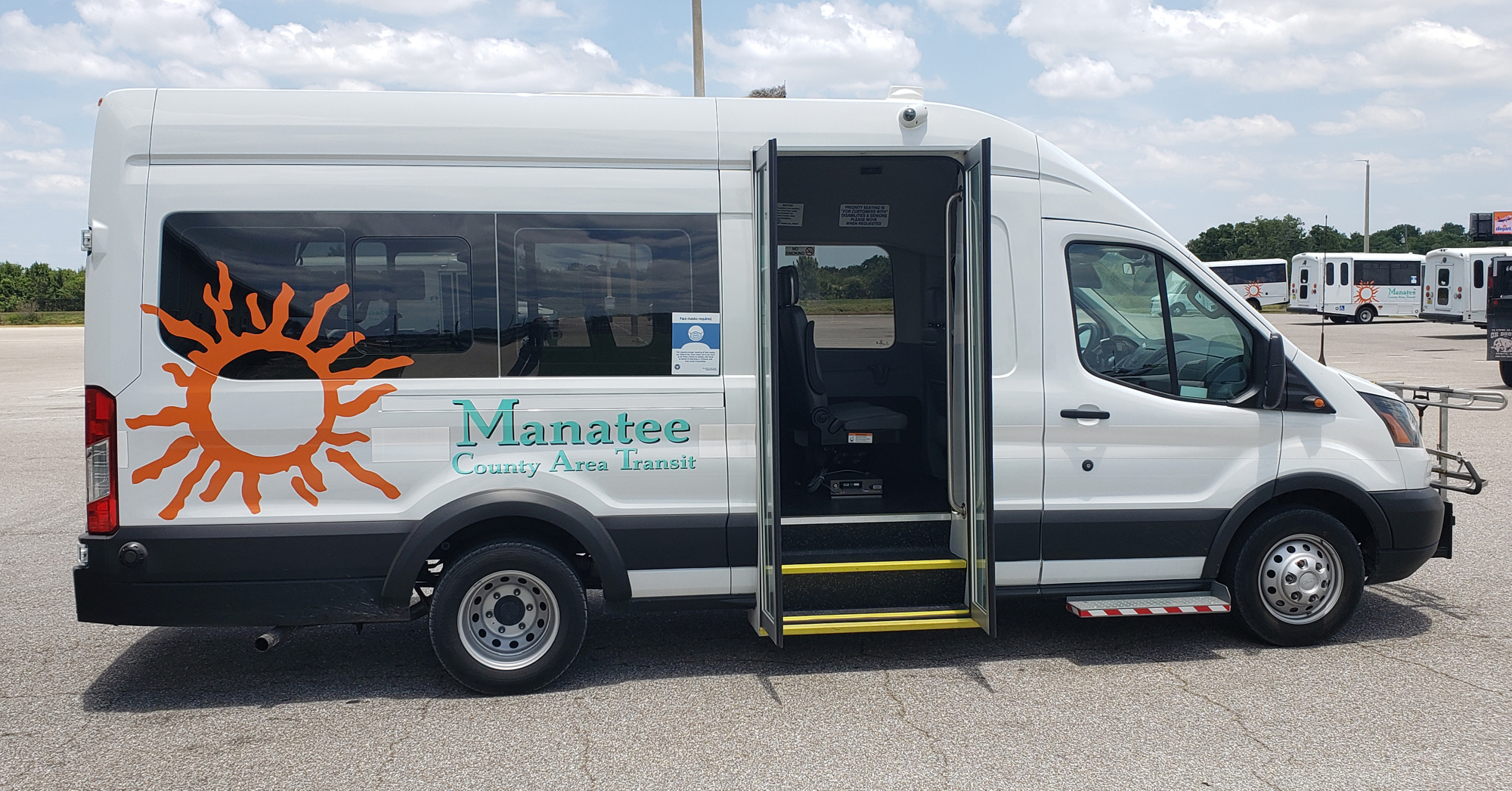 Lakewood Ranch could see MCAT on-demand shuttle buses like this one starting in October 2023. The on-demand services allow riders to schedule trips within a defined service area.