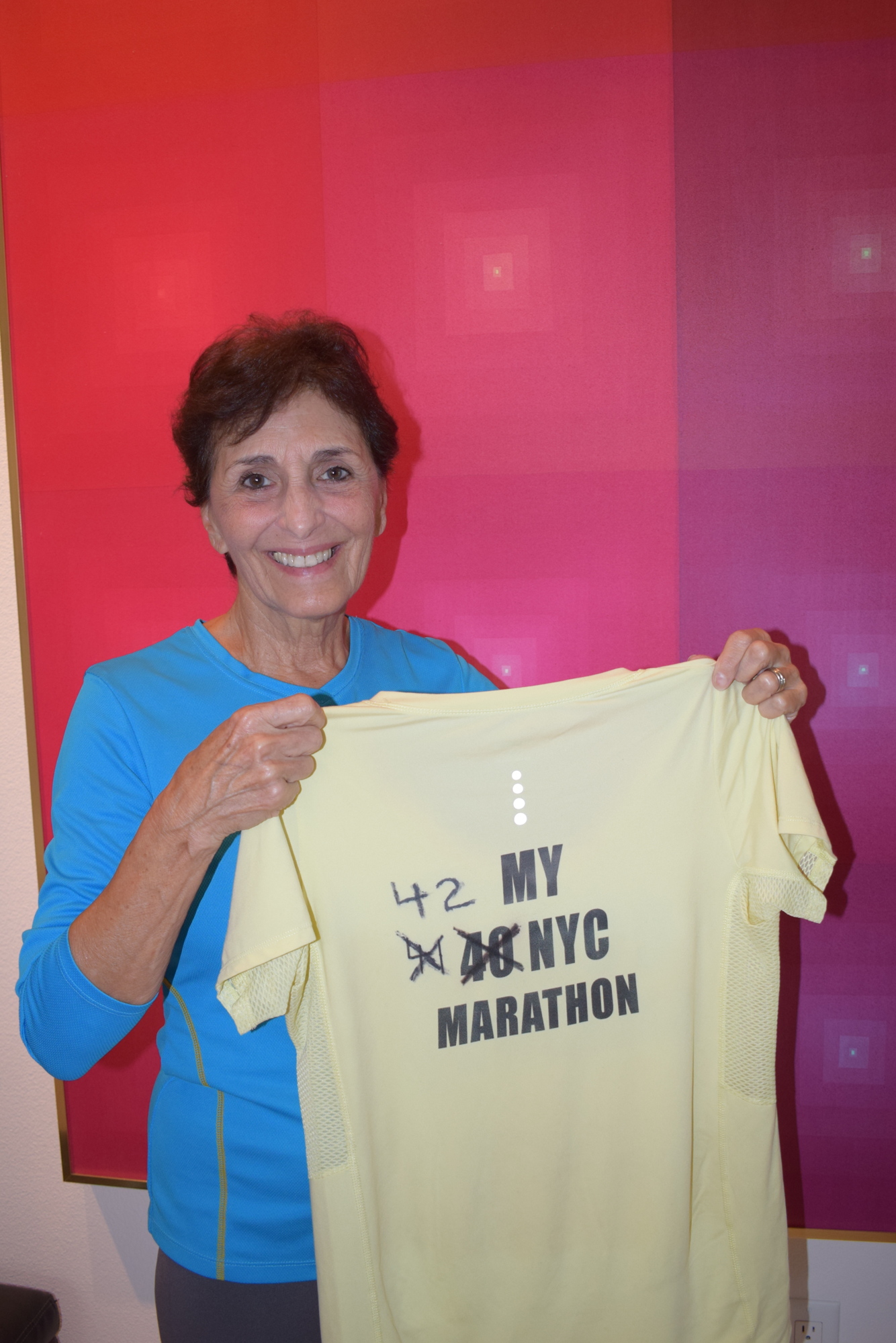 After running 40 consecutive New York City Marathons, Connie Lyke-Brown is now improvising with the same shirt.