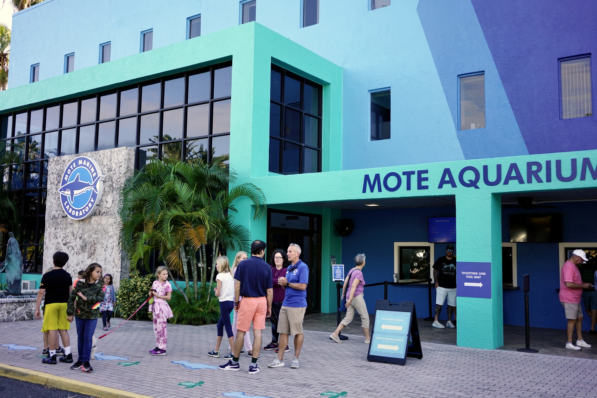 Visitors and residents mingled at Mote Marine Aquarium and Laboratory over the Thanksgiving weekend. (Katie Garwood)