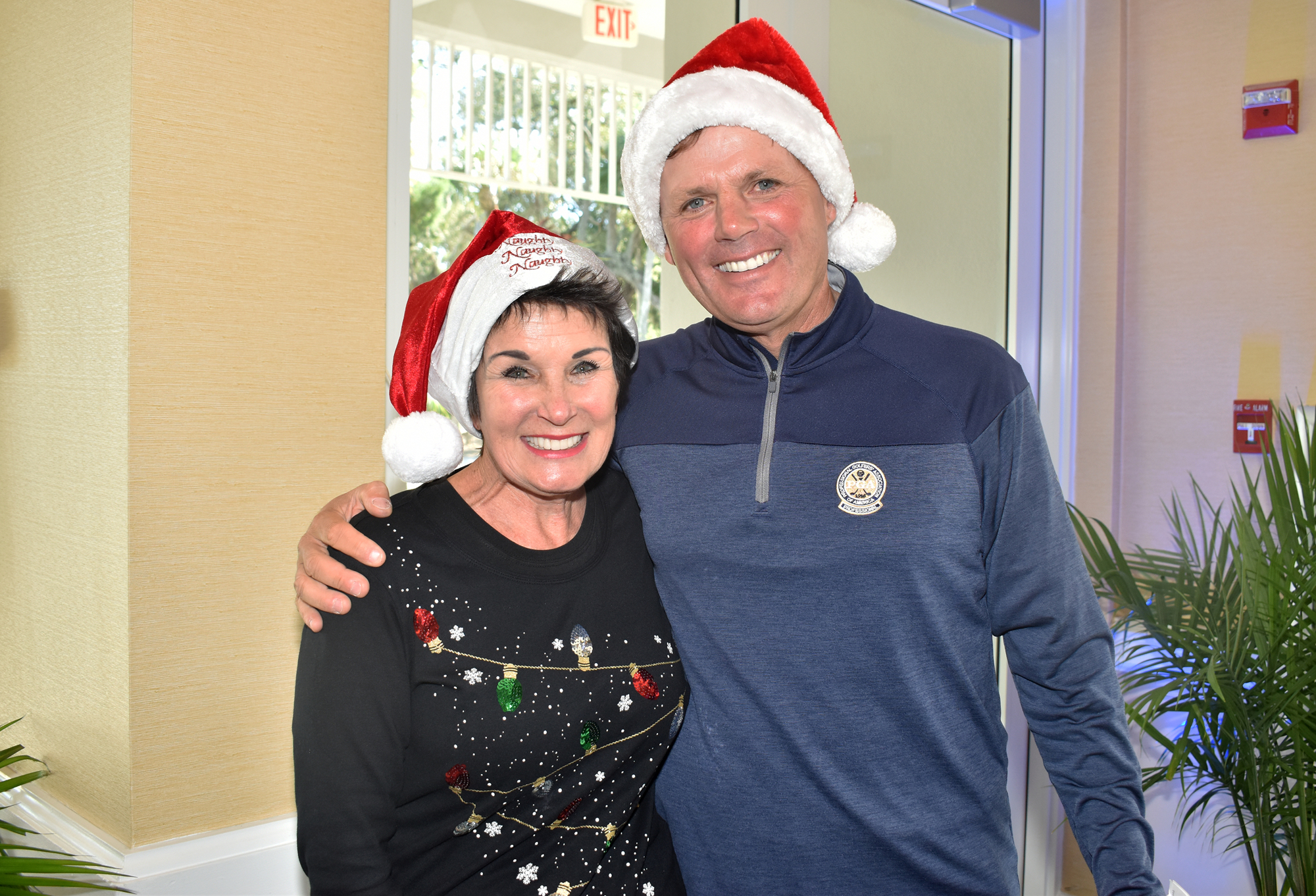 Sandy Finnegan and Terry O’Hara  posed for a photo during the 2018 Longboat Key Club's Women's Golf Association and the Key Niners Frosty Frolic. File photo