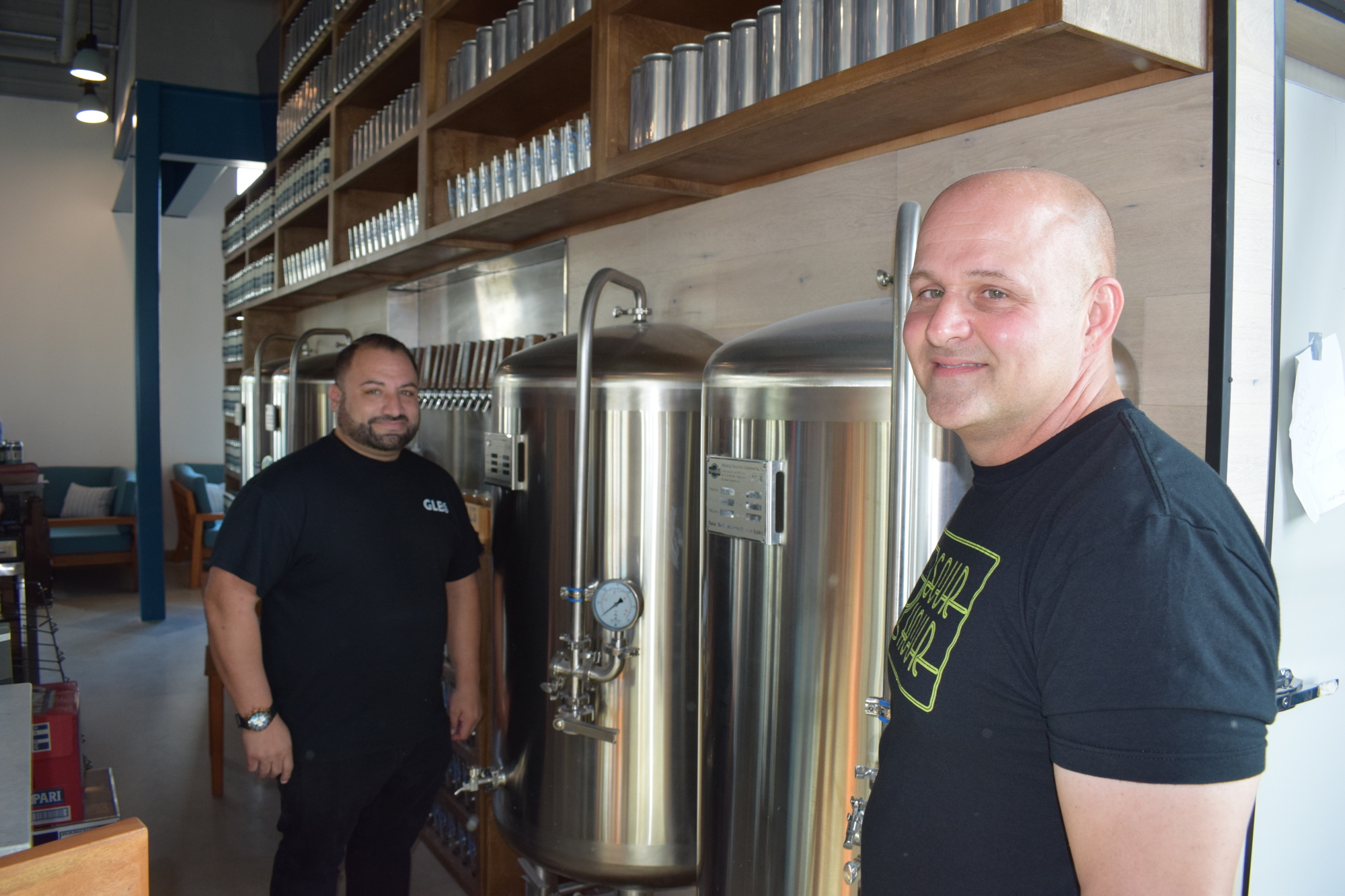 Good Liquid Brewing Co.co-owners Joe Guli and Mike Krail will serve 18 beers by tap and two ciders at its new Waterside Place site.