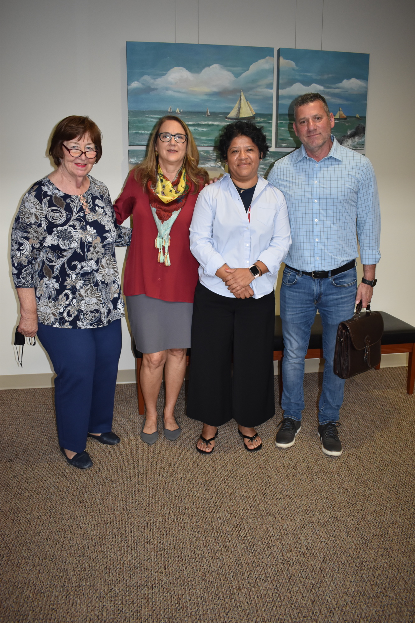 Carole Valdespino, Cecile Coutret, Estela Villegas and Alan Bumberg attended Tuesday's Planning and Zoning Board meeting.