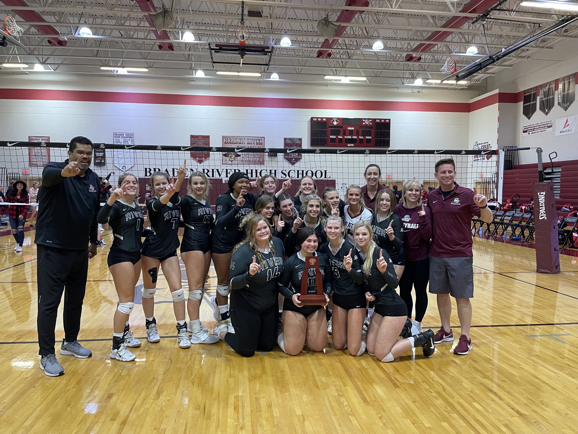 8. The Pirates volleyball program won its first district championship since 2010 on Oct. 21.
