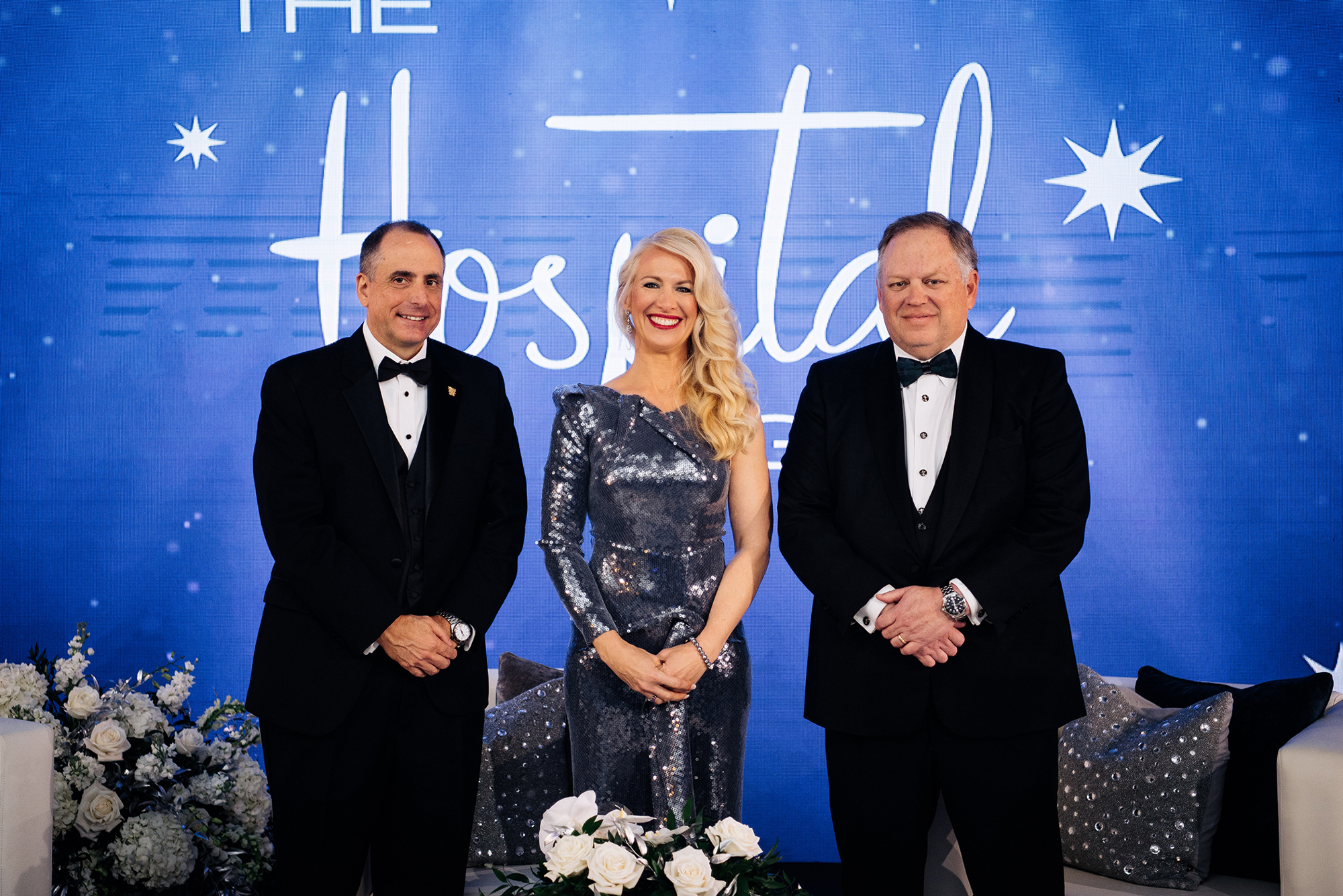 SMHF President David Ayres, gala chairwoman Ariane Dart and Sarasota Memorial Hospital President and CEO David Verinder served as the night's hosts. Courtesy photo.