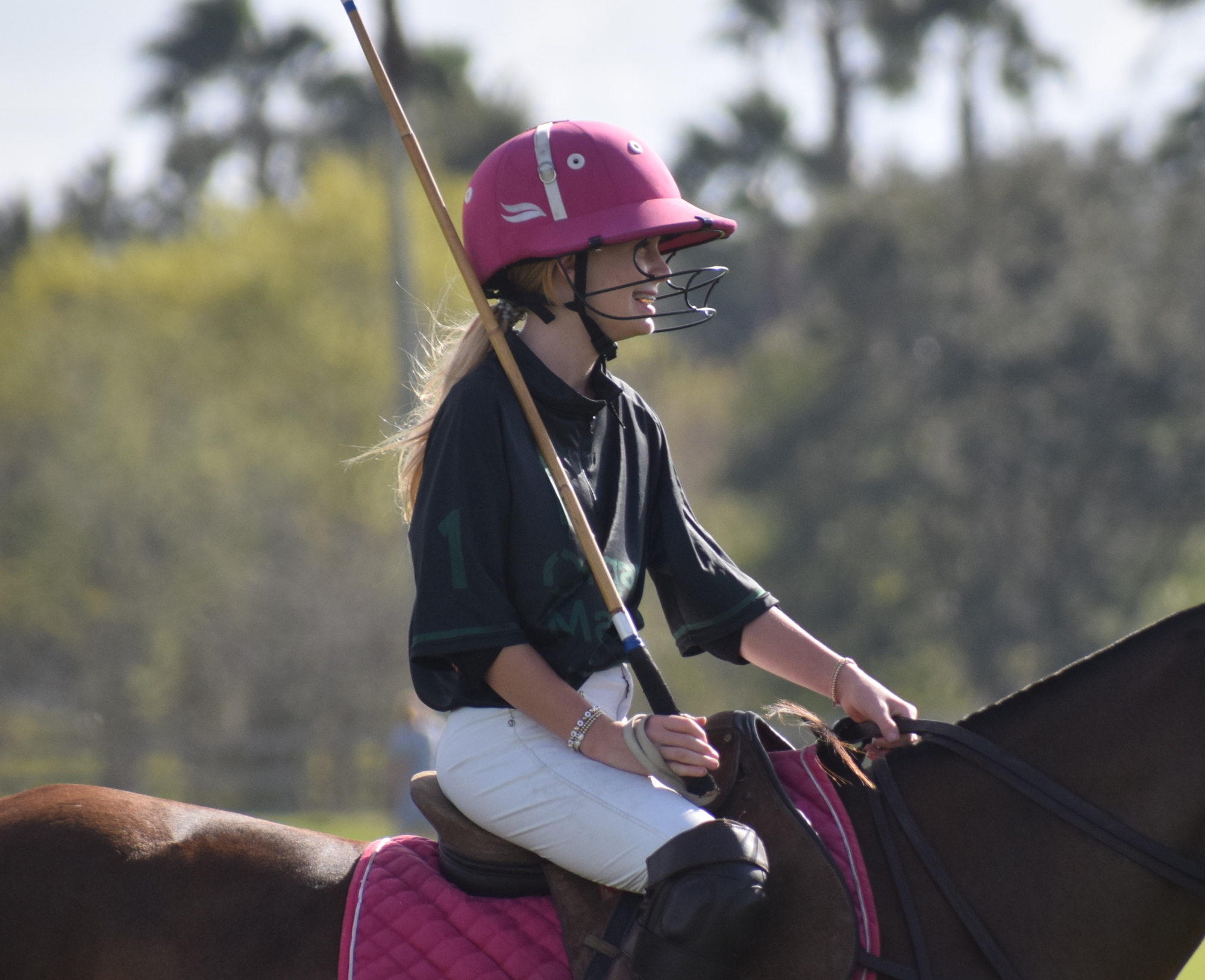 On Jan. 2, Hanna Hornung was the only female on the field during featured polo action at the Sarasota Polo Club, and the only teen.