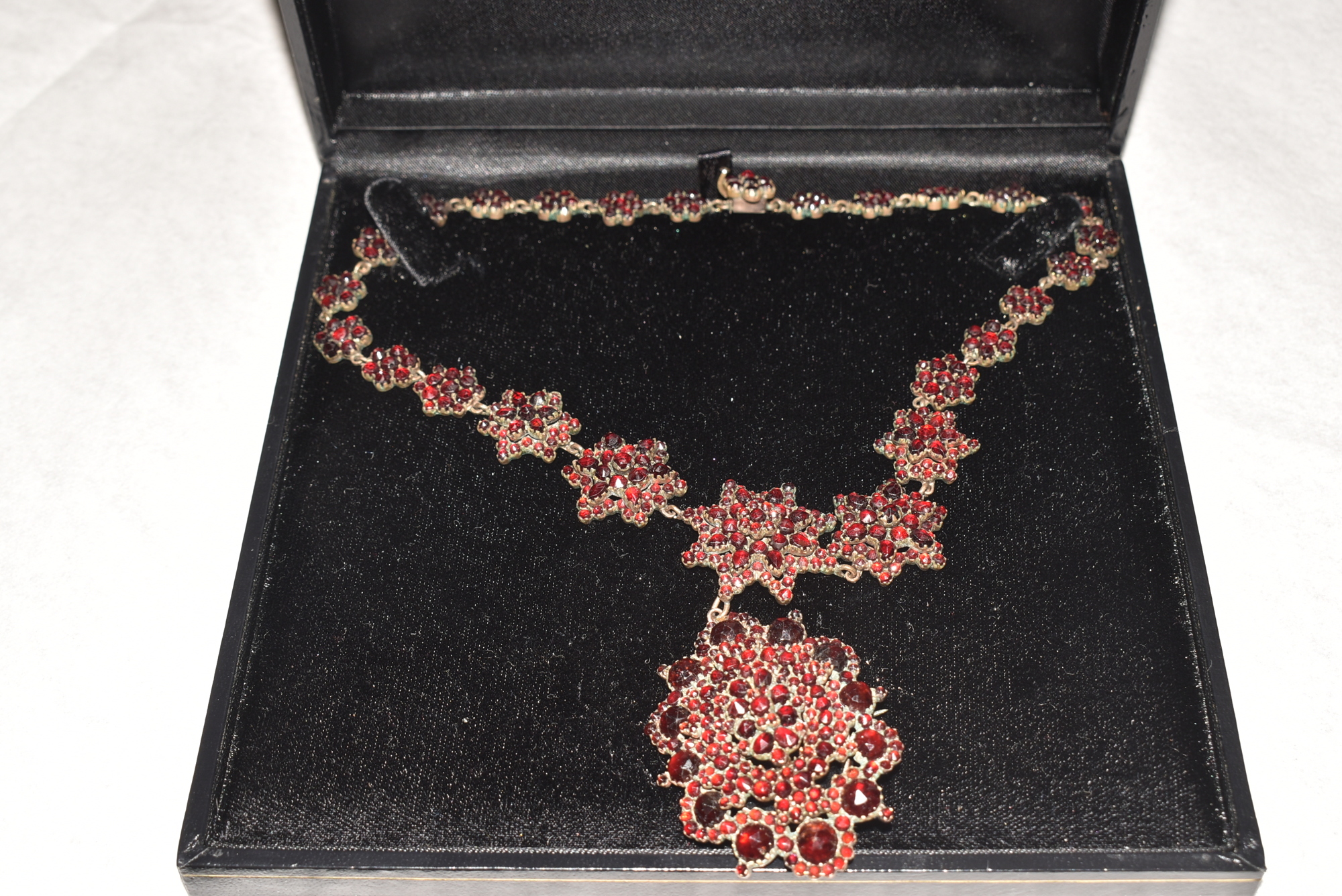 Sylvia Pastor's garnet necklace.