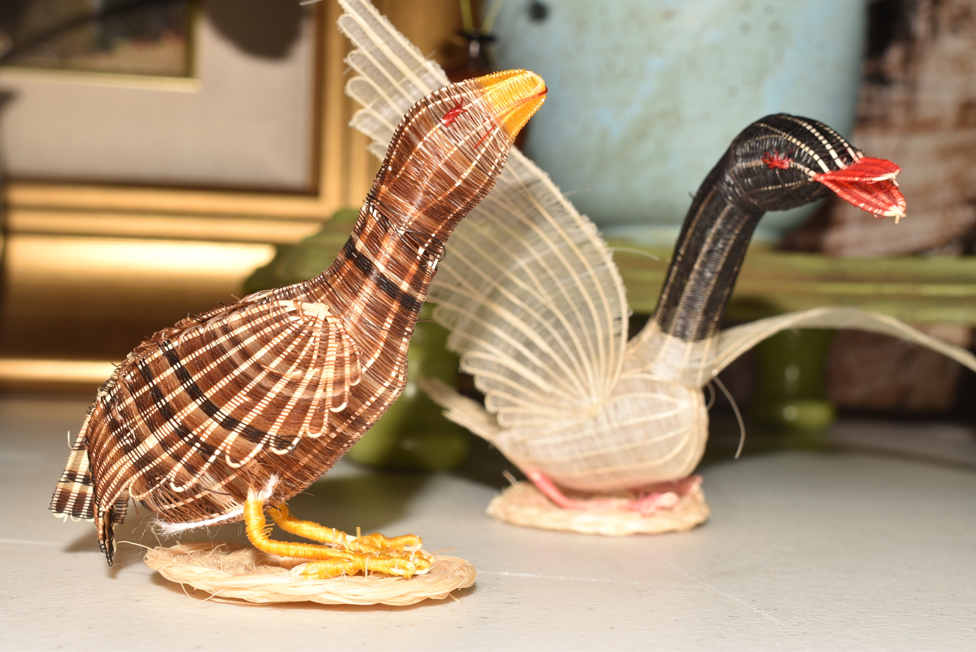 Tiny hand-woven ducks are among the donations.