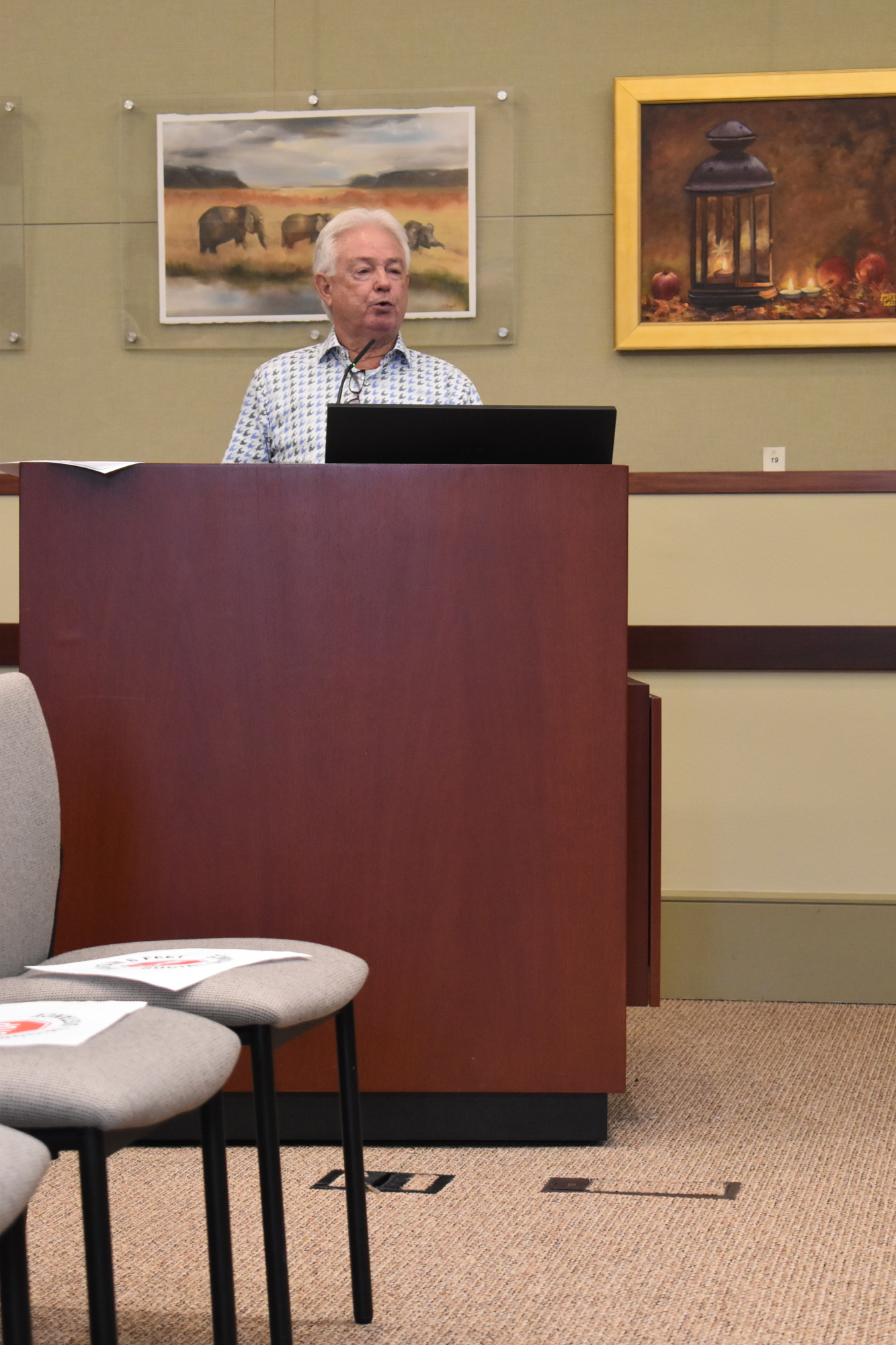 Former Mayor and Longboat Key Foundation Chair Jim Brown spoke before the Town Commission on Monday.