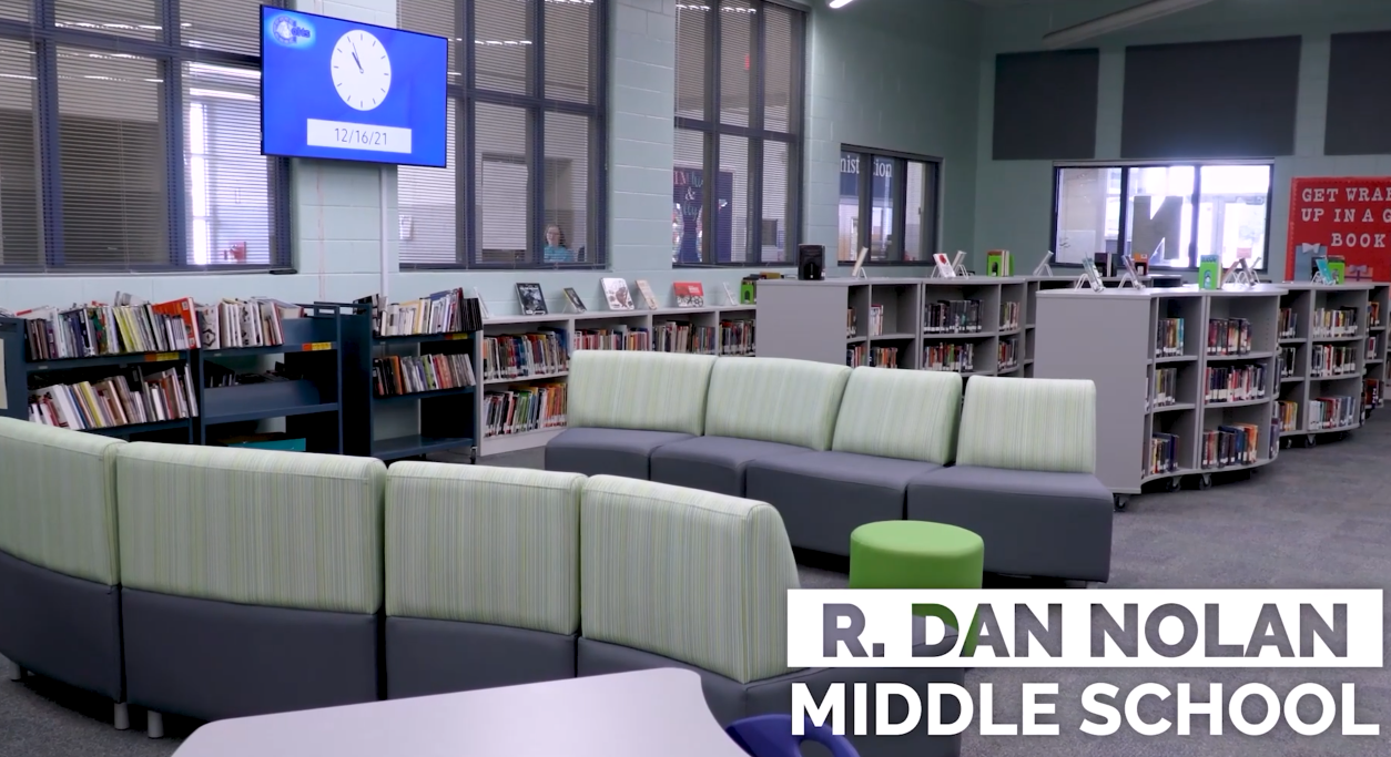 The renovations at R. Dan Nolan Middle School included new furniture and new technology that allows for students to work more collaboratively. Courtesy photo.