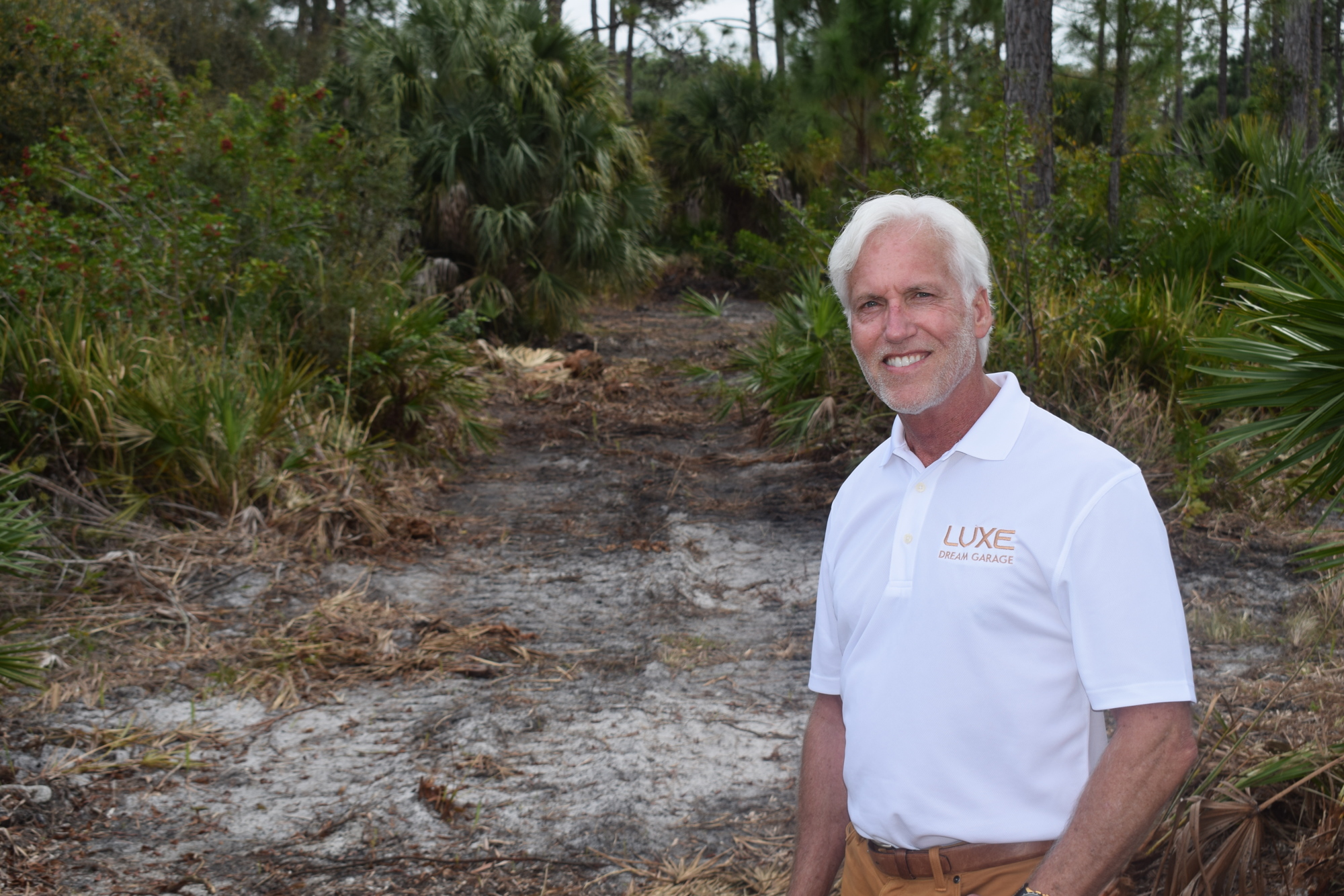 Developer David Slone stands at the site of his Luxe Dream Garage motor condo complex in the Lakewood Ranch Corporate Park. Construction is set to begin July 1.