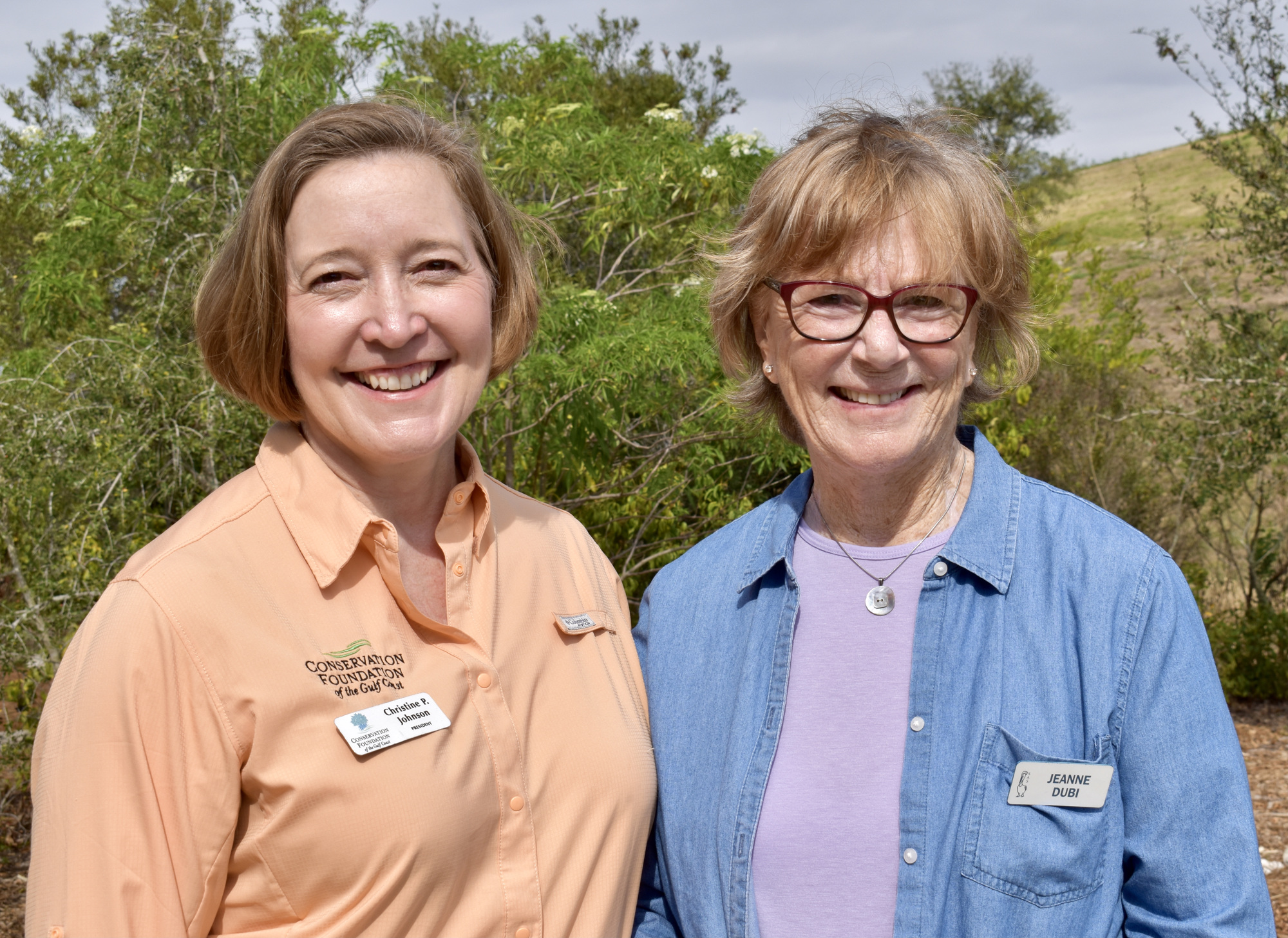 Christine Johnson of the Conservation Foundation and Jeanne Dubi of the Audubon Society.