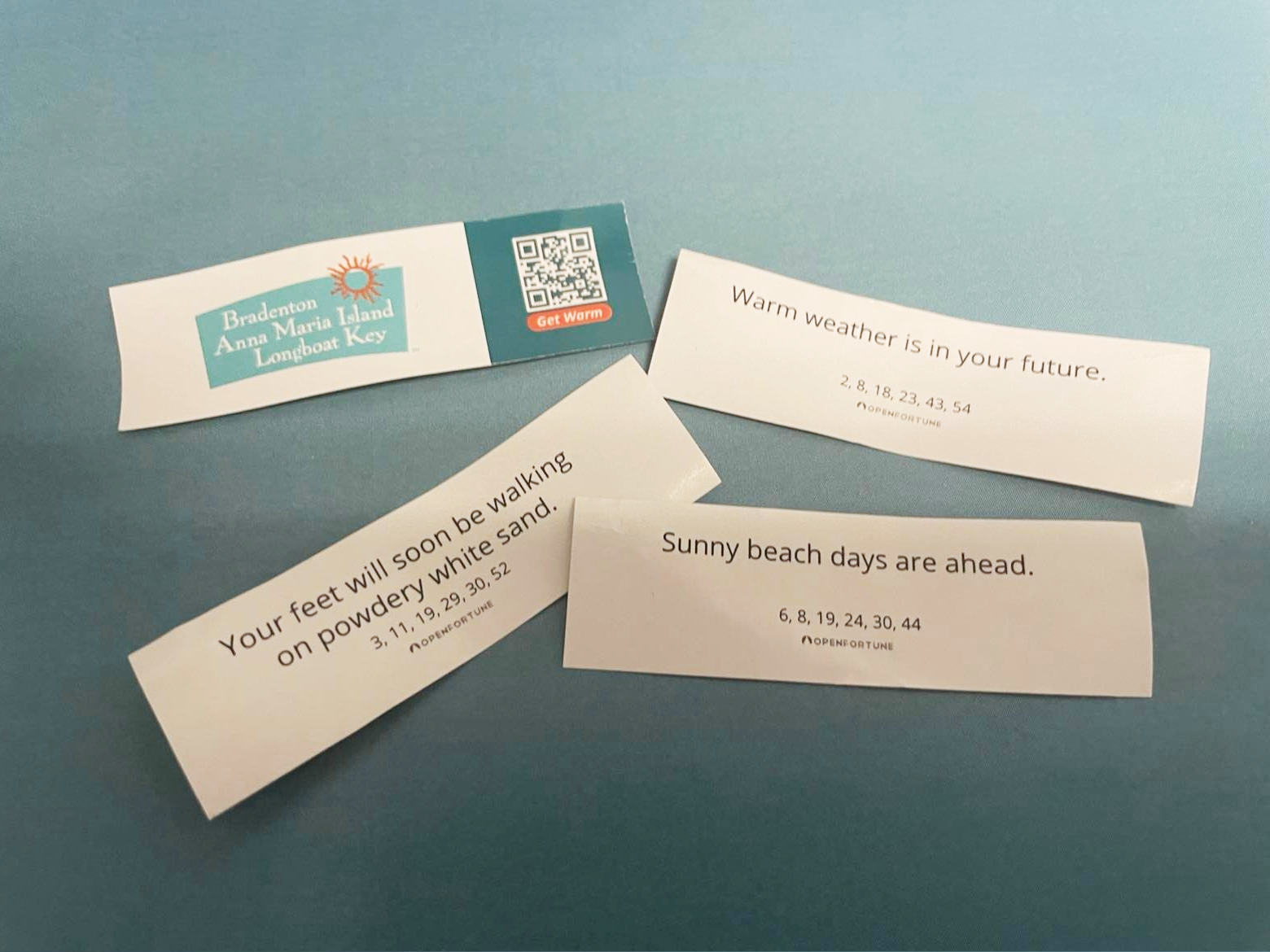The tourist bureau staff members came up with more than 20 sayings of their own for their fortune cookie campaign.