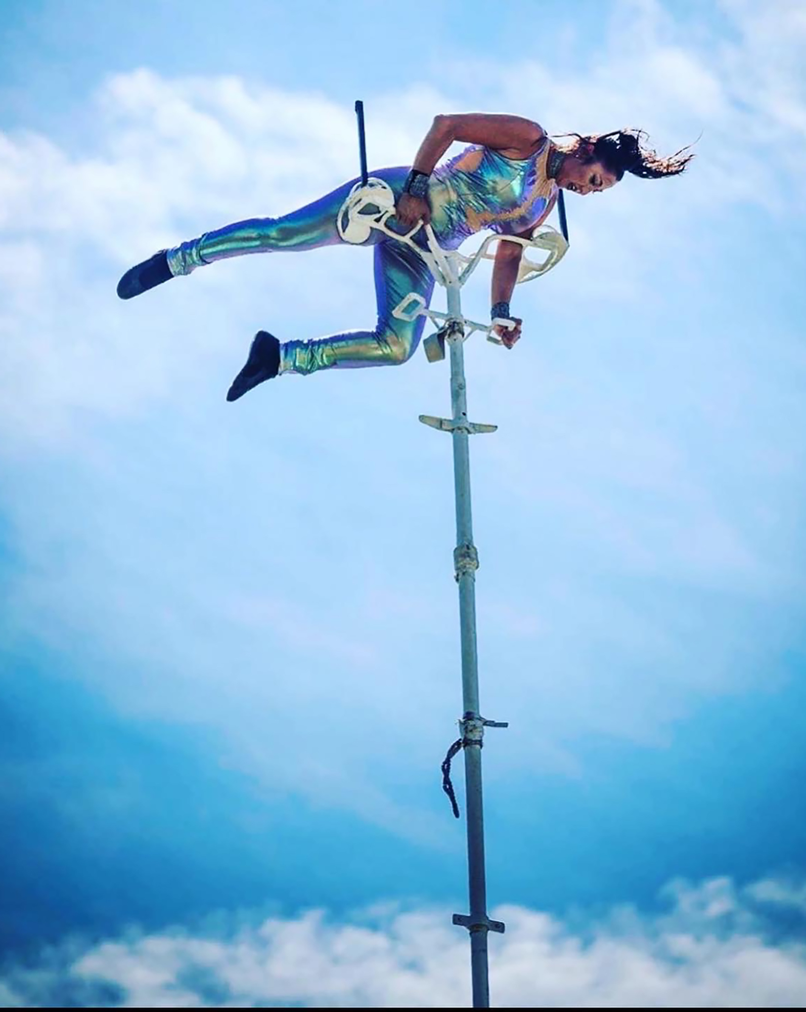 Cyndel Flores has been performing on the sway pole since she was 17 years old. Courtesy photo.