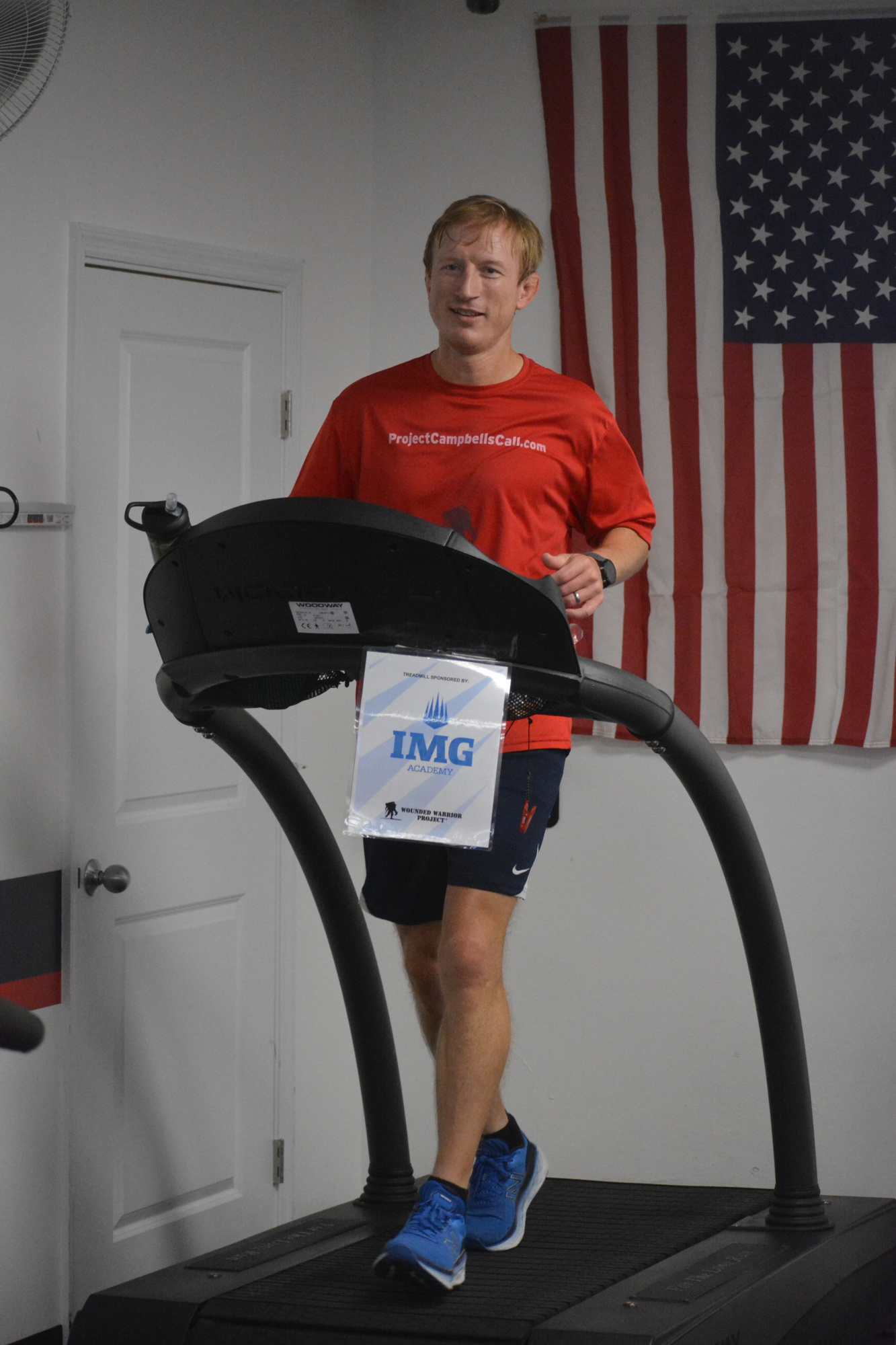On Saturday, Nels Matson is running 14-straight hours on a treadmill at Sarasota's F45 gym as part of his training for a potential world-record run in August.