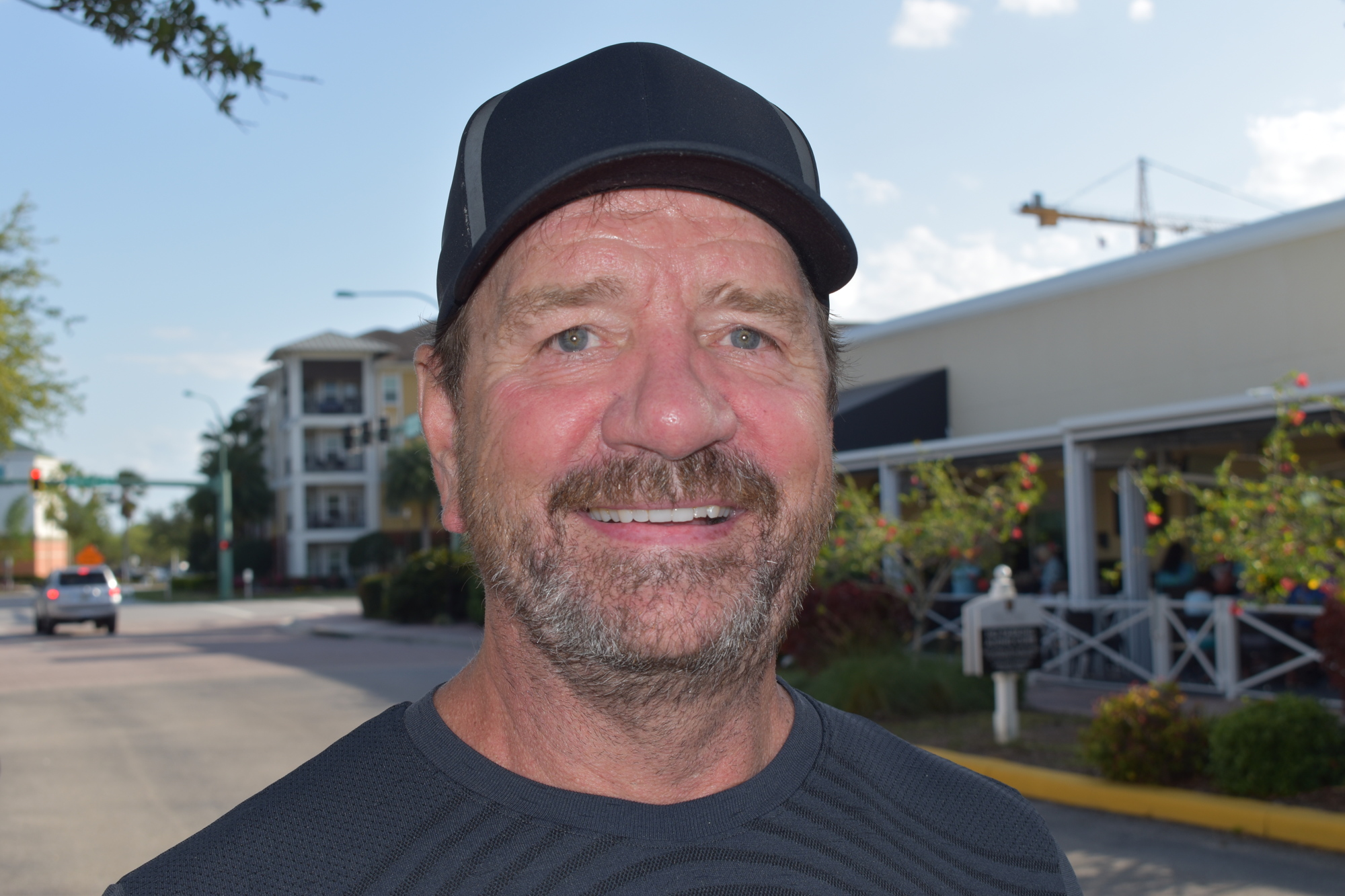 After striking a chunk of aggregate rock on Bourneside Boulevard, Rick Hardesty broke his clavicle and three ribs.