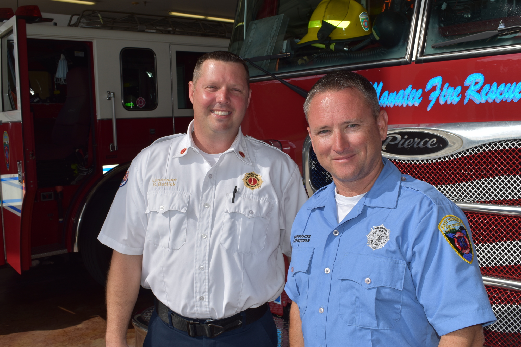 Lieutenant Shawn Battick and Firefighter Ryan Berggren are the winners of the Fire Officer of the Year and Firefighter of the Year awards.