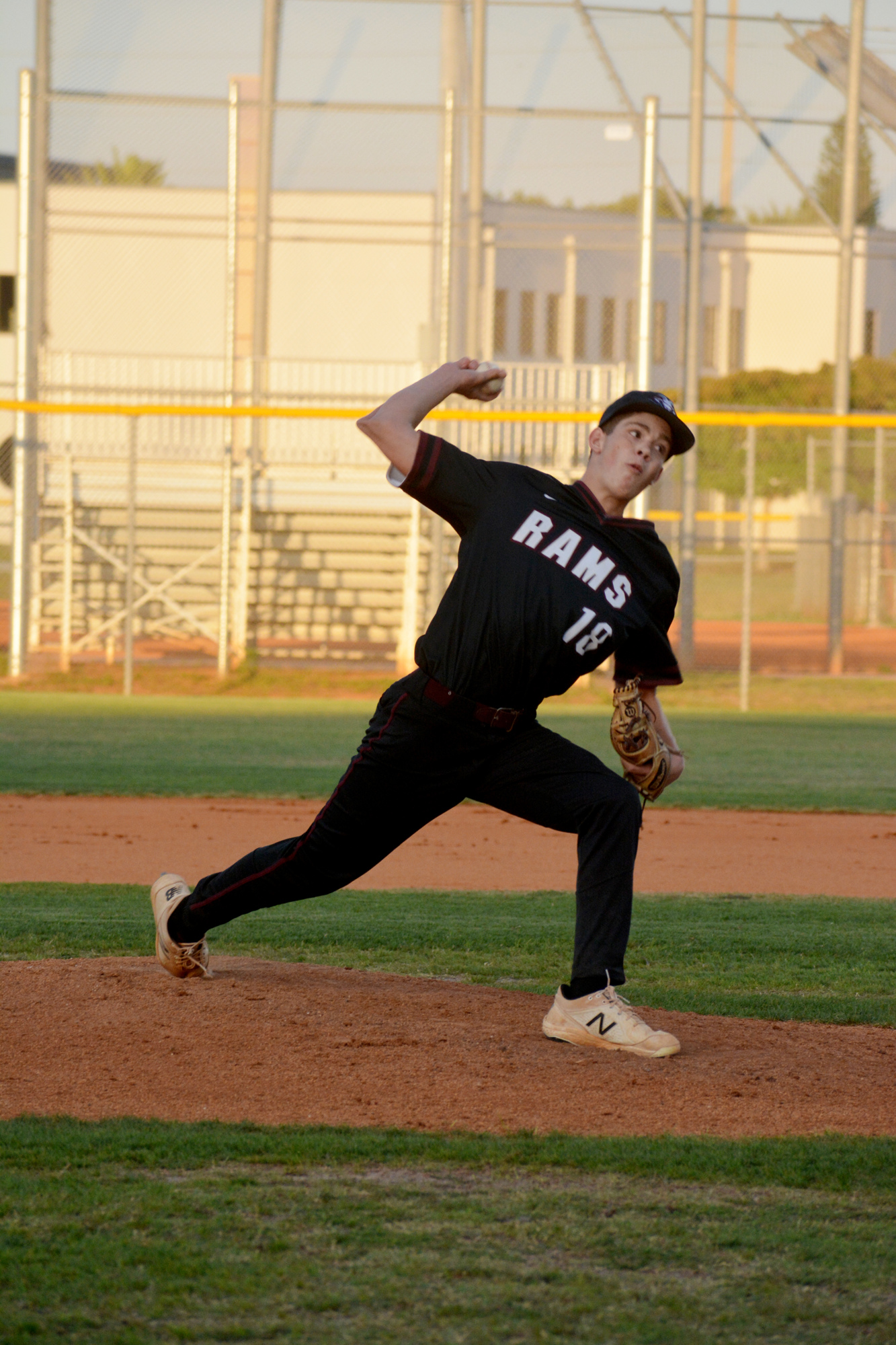 Rams junior Sam Klanot threw five scoreless innings in relief against East Lake High. Klanot will be a key member of the team's pitching staff in 2023.