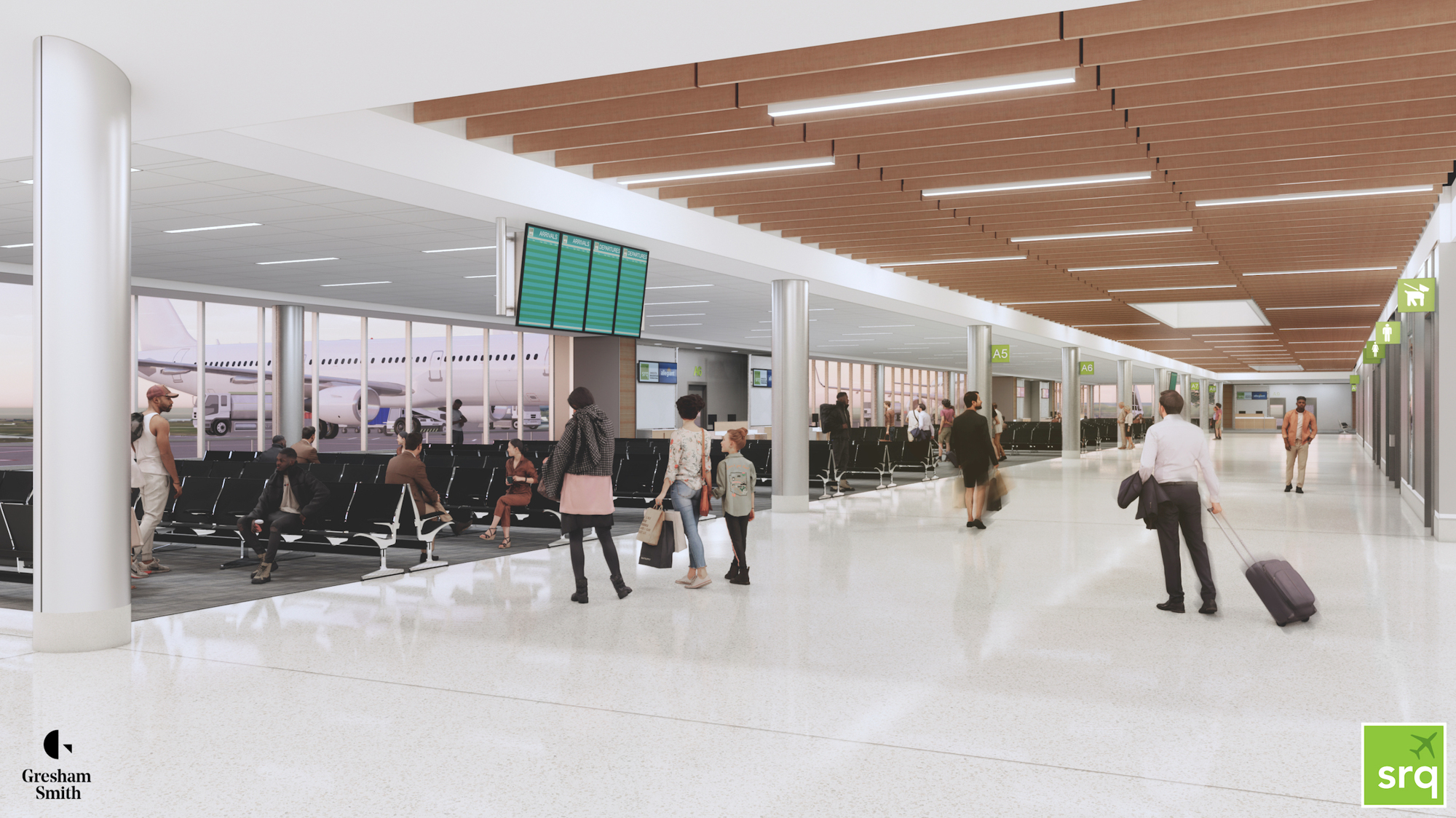 The passenger terminal expansion at Sarasota Bradenton International Airport will be a $72. million investment that will serve upwards of 2.5 million more passengers annually. (Courtesy rendering)
