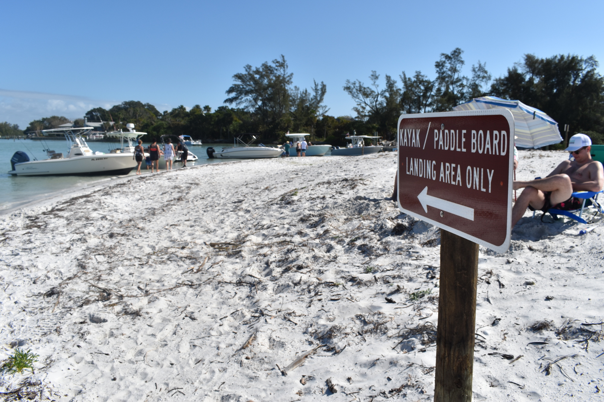 2022: Manatee County erected signs advising boaters of a no-motor landing area. The signs were removed about a month later.