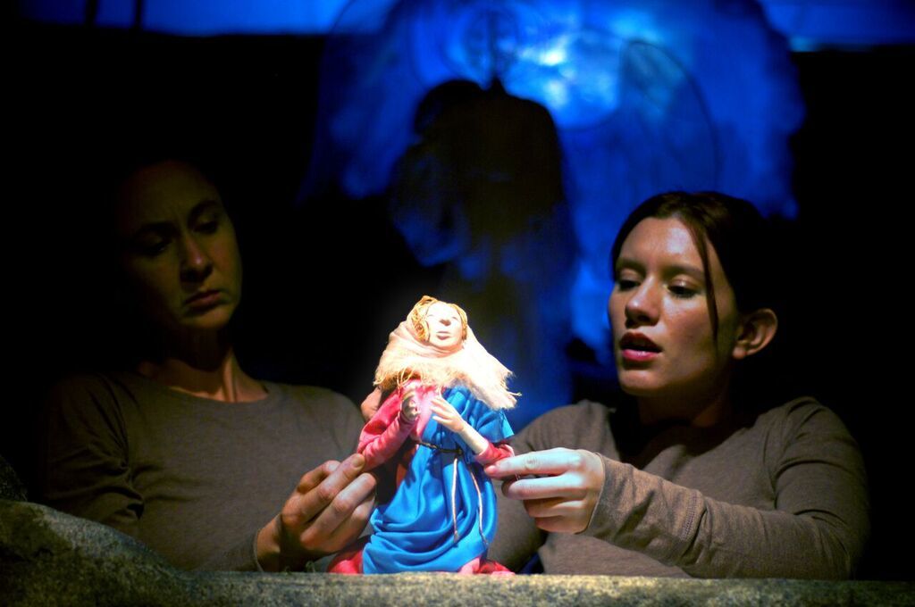 Sarah Lockard and Heather Henson played in the original performances of “Jane Henson’s Nativity.”
