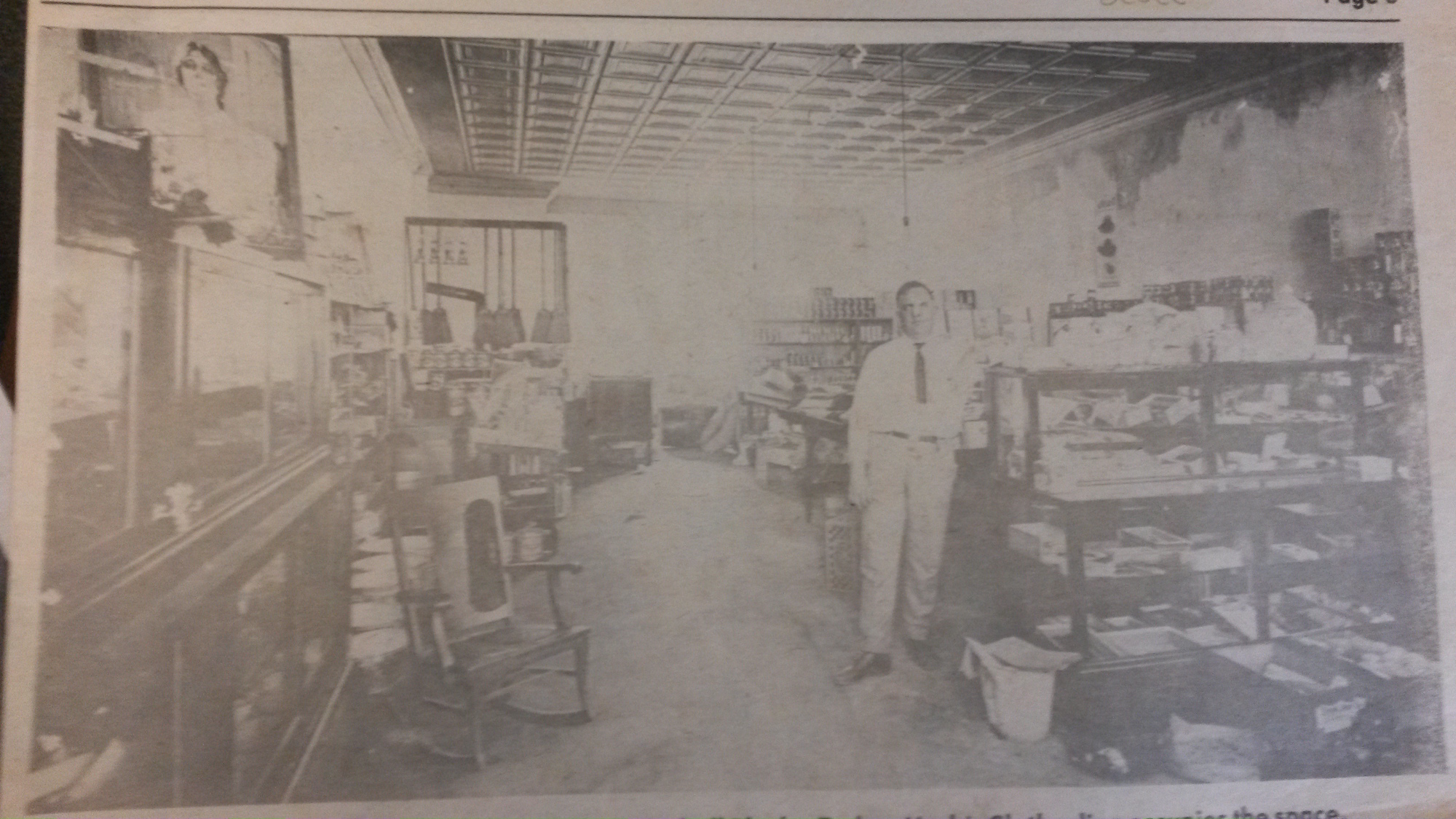 The Marshall Block was home to many businesses, including this one owned by Pitman B. “Poor Boy” Clark.