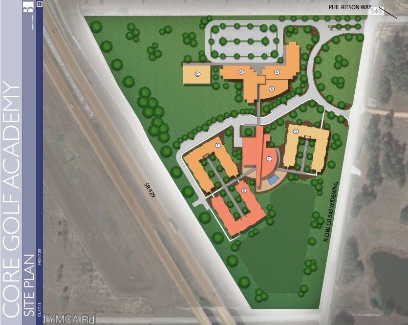 The new Core Golf Academy site plan.